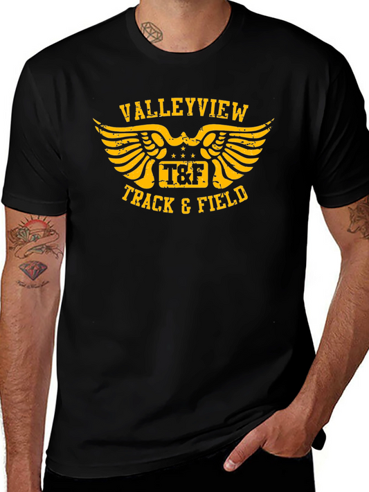 Valleyview Track & Field Black Graphic T-Shirt