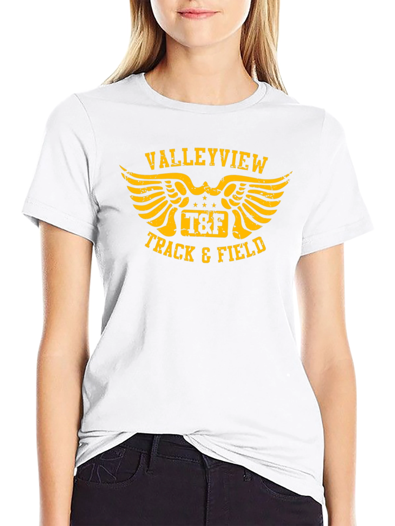 Valleyview Track & Field Black Graphic T-Shirt