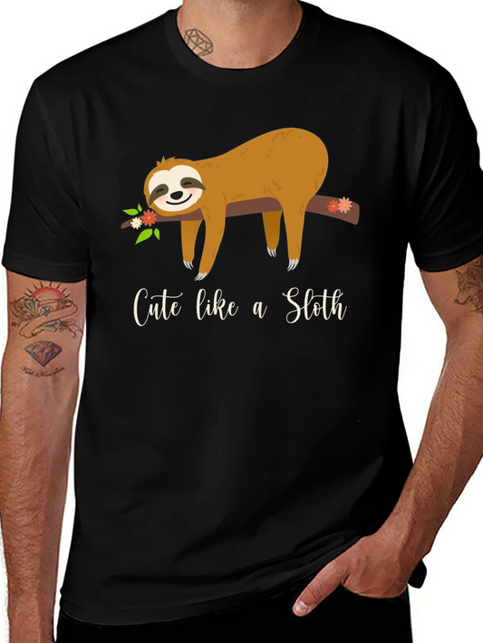 Cute Sloth Graphic Tee - Unisex Casual Shirt