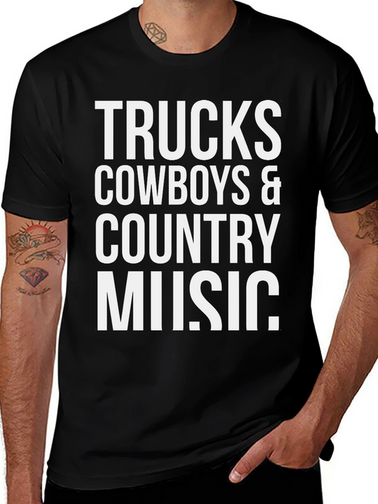 Trucks Cowboys & Country Music Graphic Tee