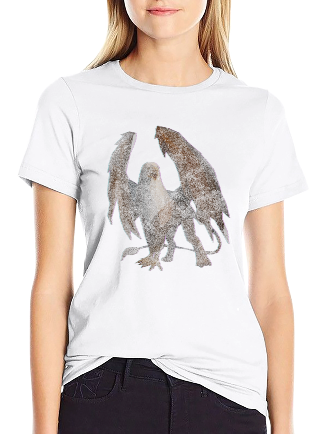 Griffin Graphic Print T-Shirt - Black