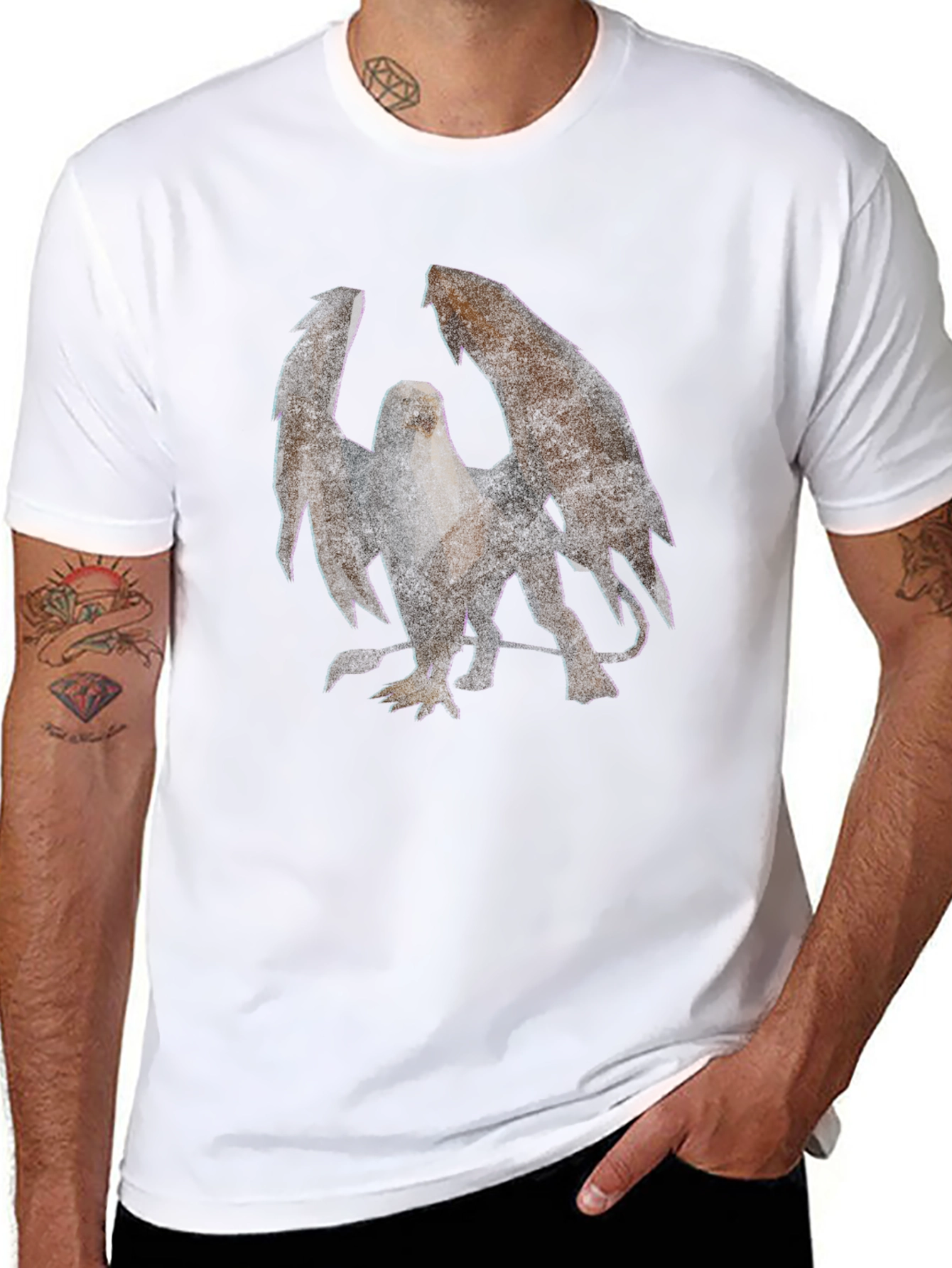 Griffin Graphic Print T-Shirt - Black