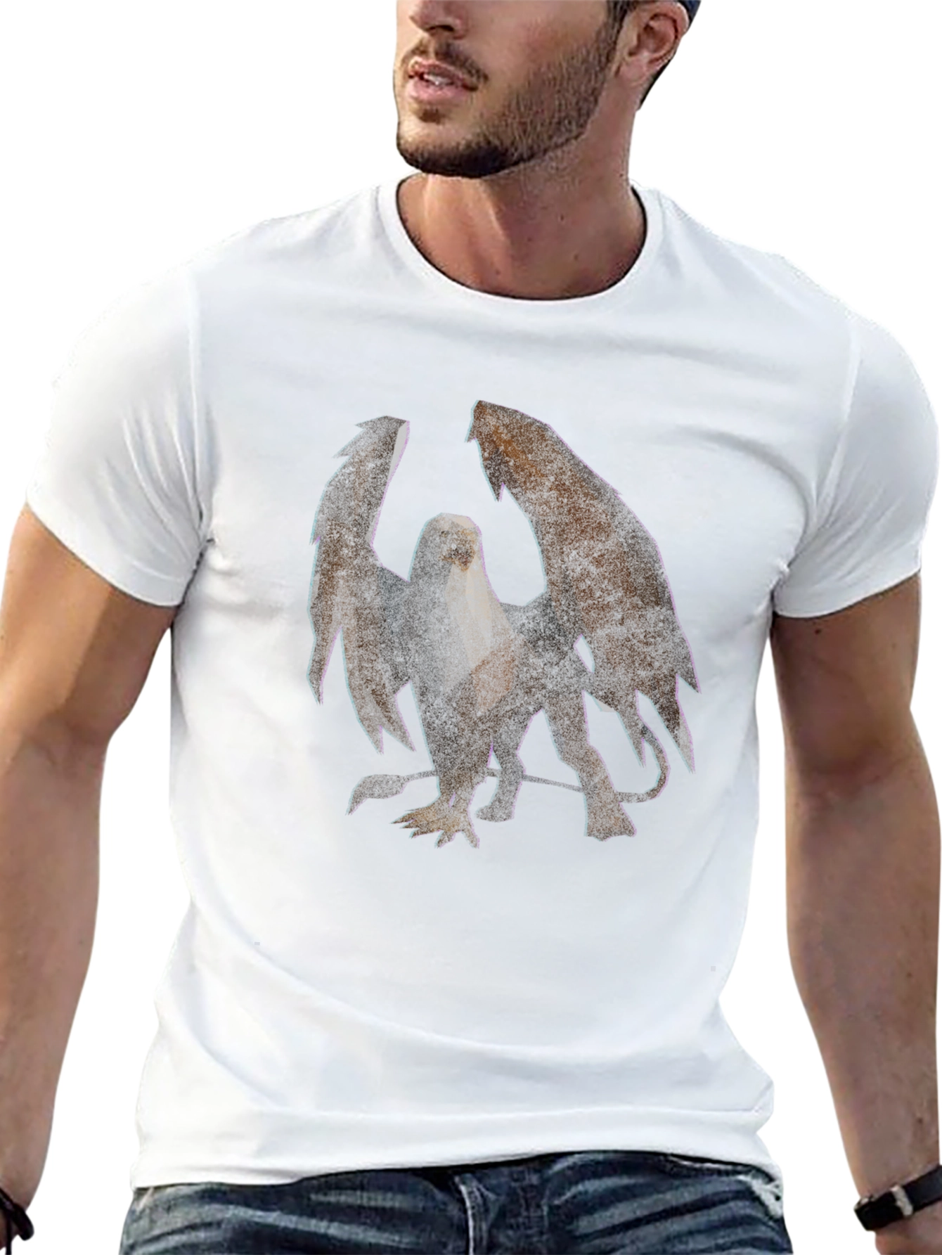 Griffin Graphic Print T-Shirt - Black