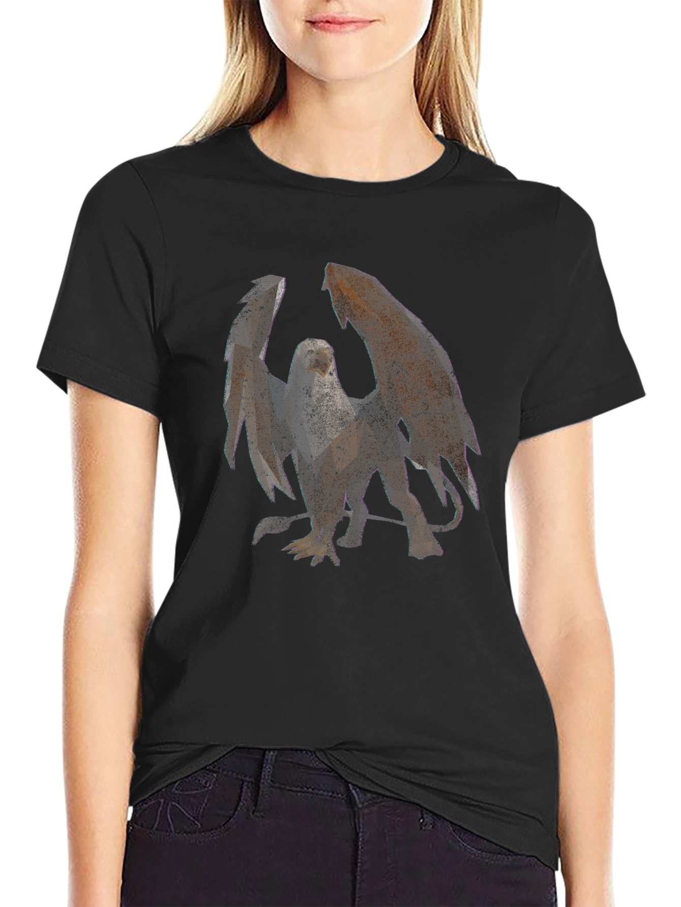 Griffin Graphic Print T-Shirt - Black