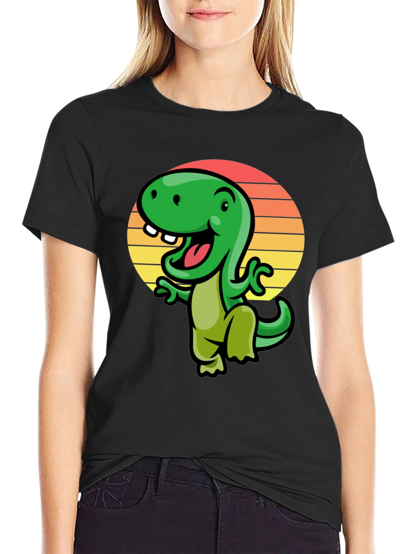 Retro Dinosaur Graphic Tee - Cool Cartoon Dino T-Shirt