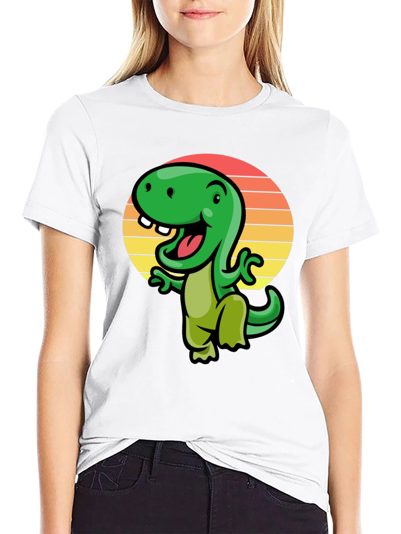 Retro Dinosaur Graphic Tee - Cool Cartoon Dino T-Shirt