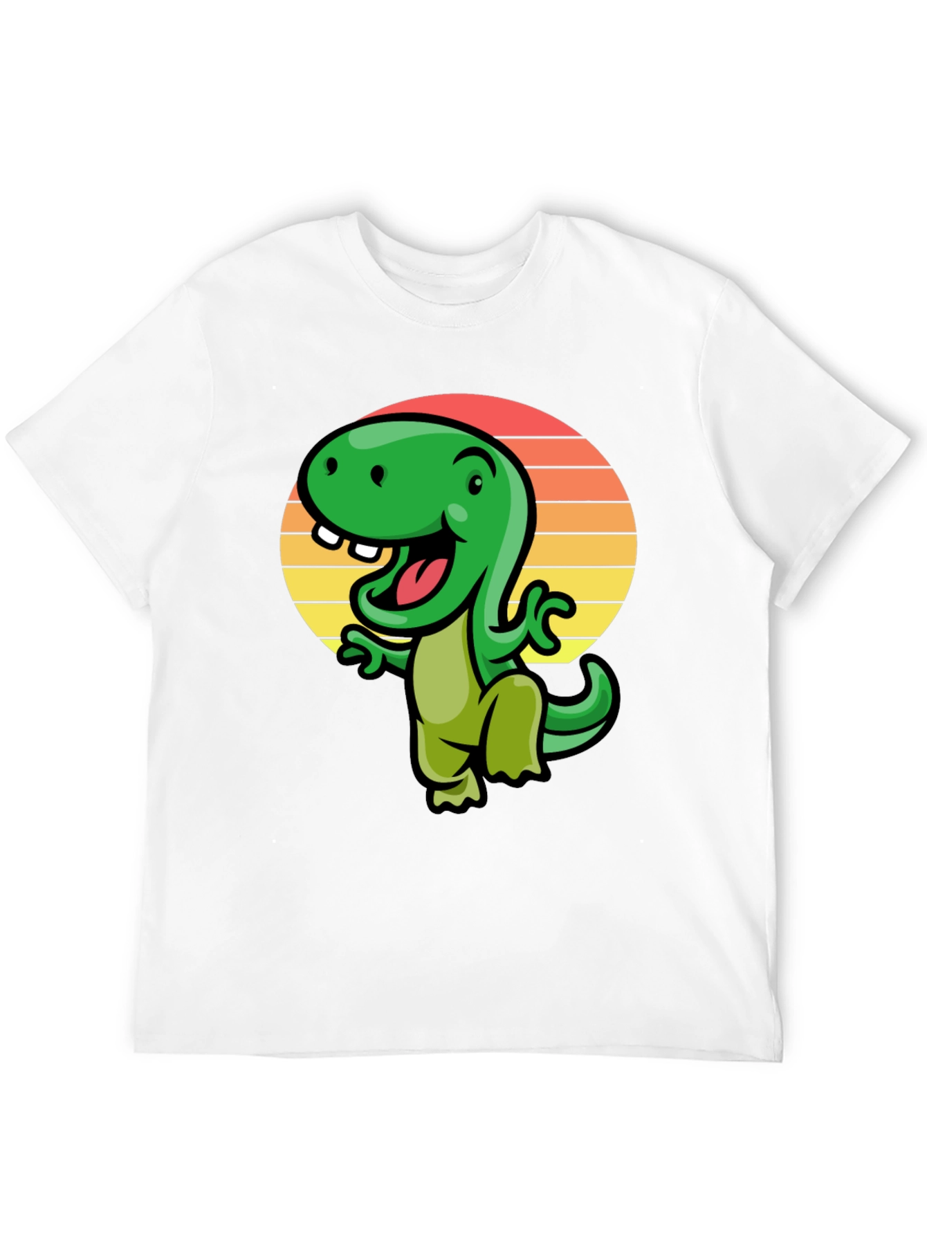 Retro Dinosaur Graphic Tee - Cool Cartoon Dino T-Shirt