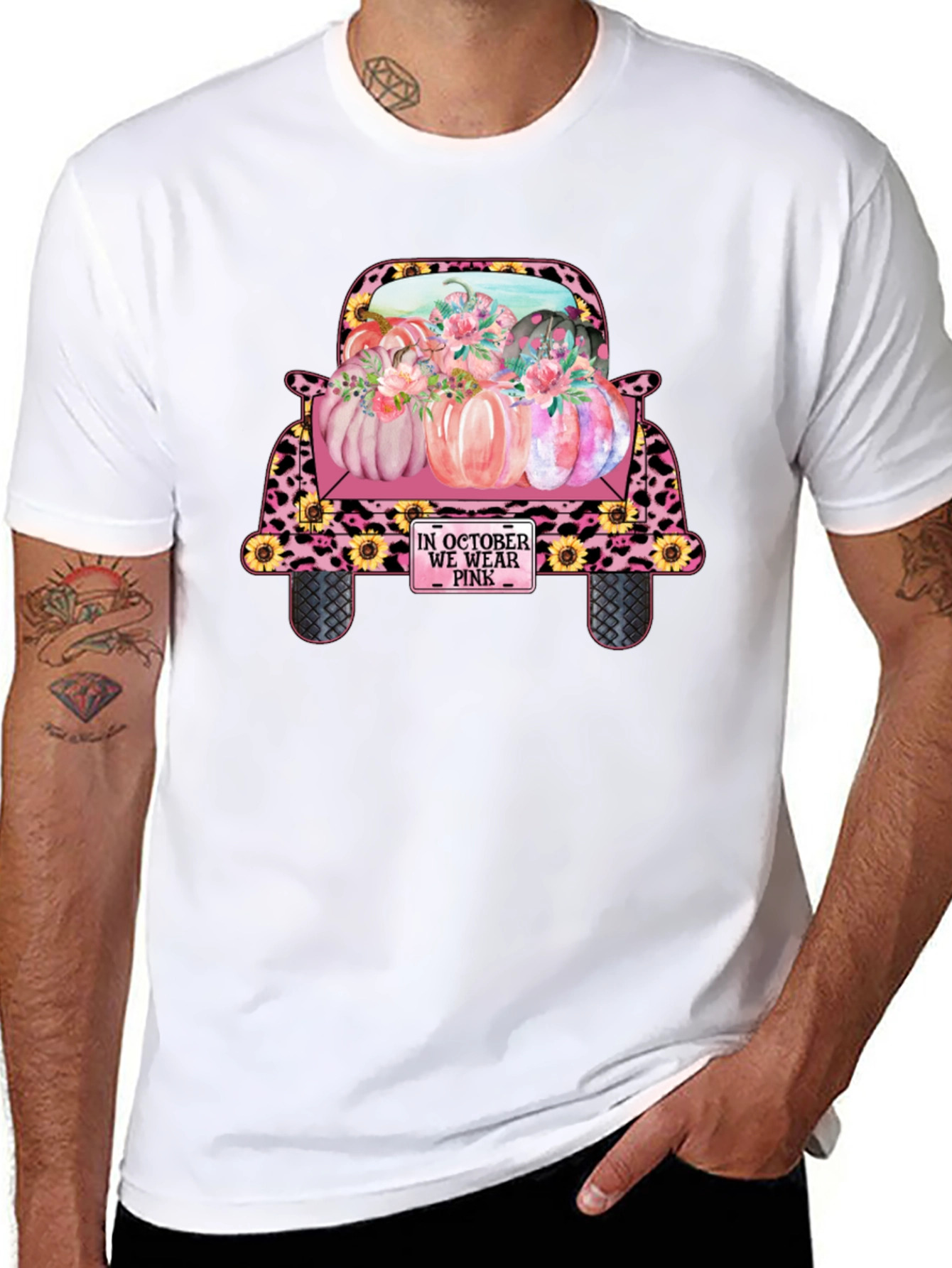 October We Wear Pink Truck T-Shirt
