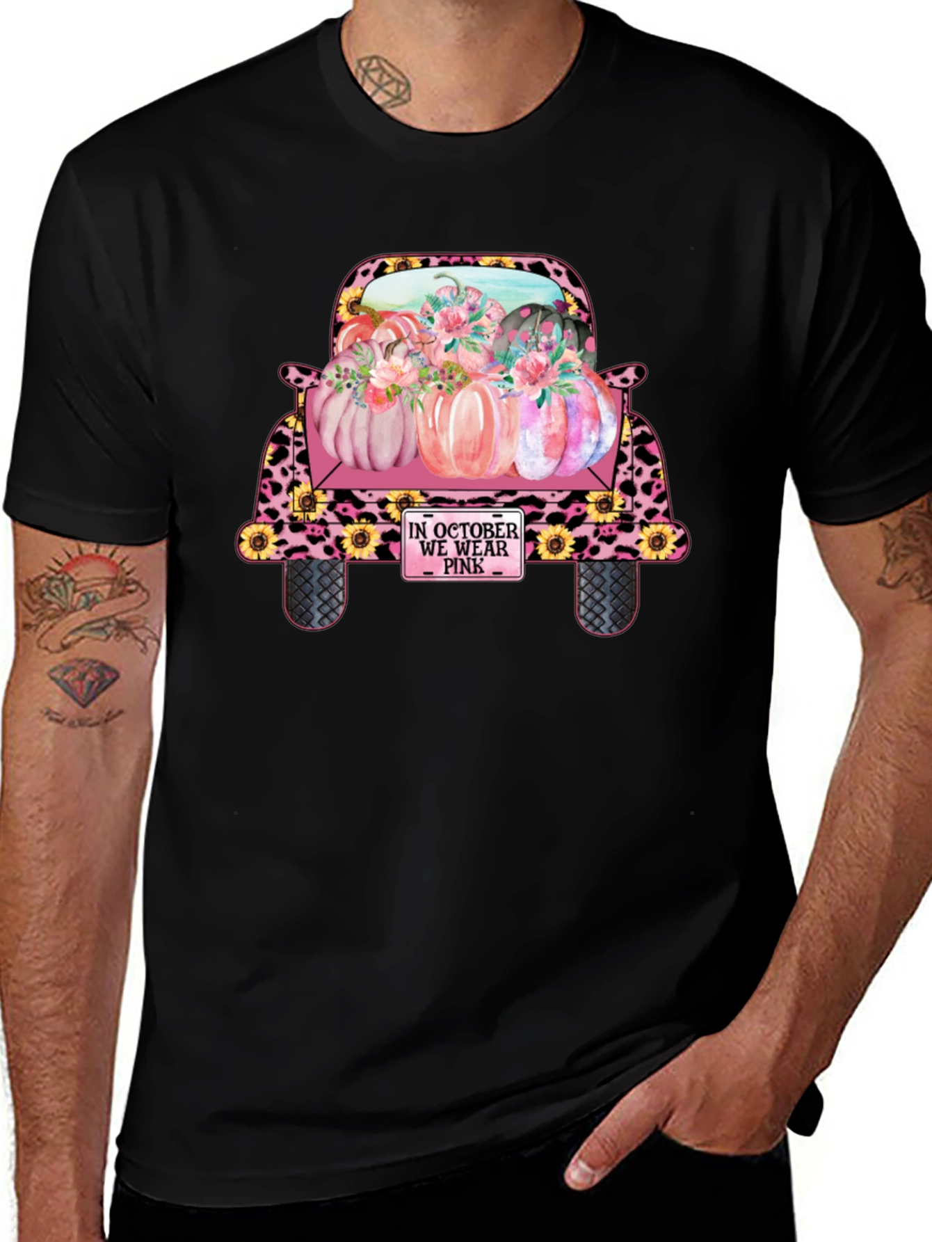 October We Wear Pink Truck T-Shirt