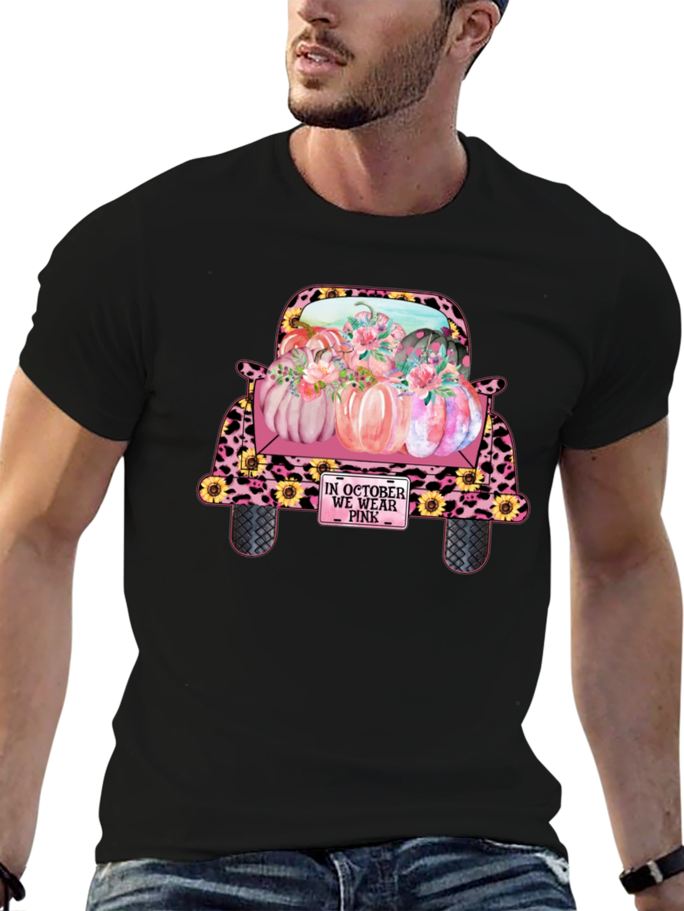 October We Wear Pink Truck T-Shirt
