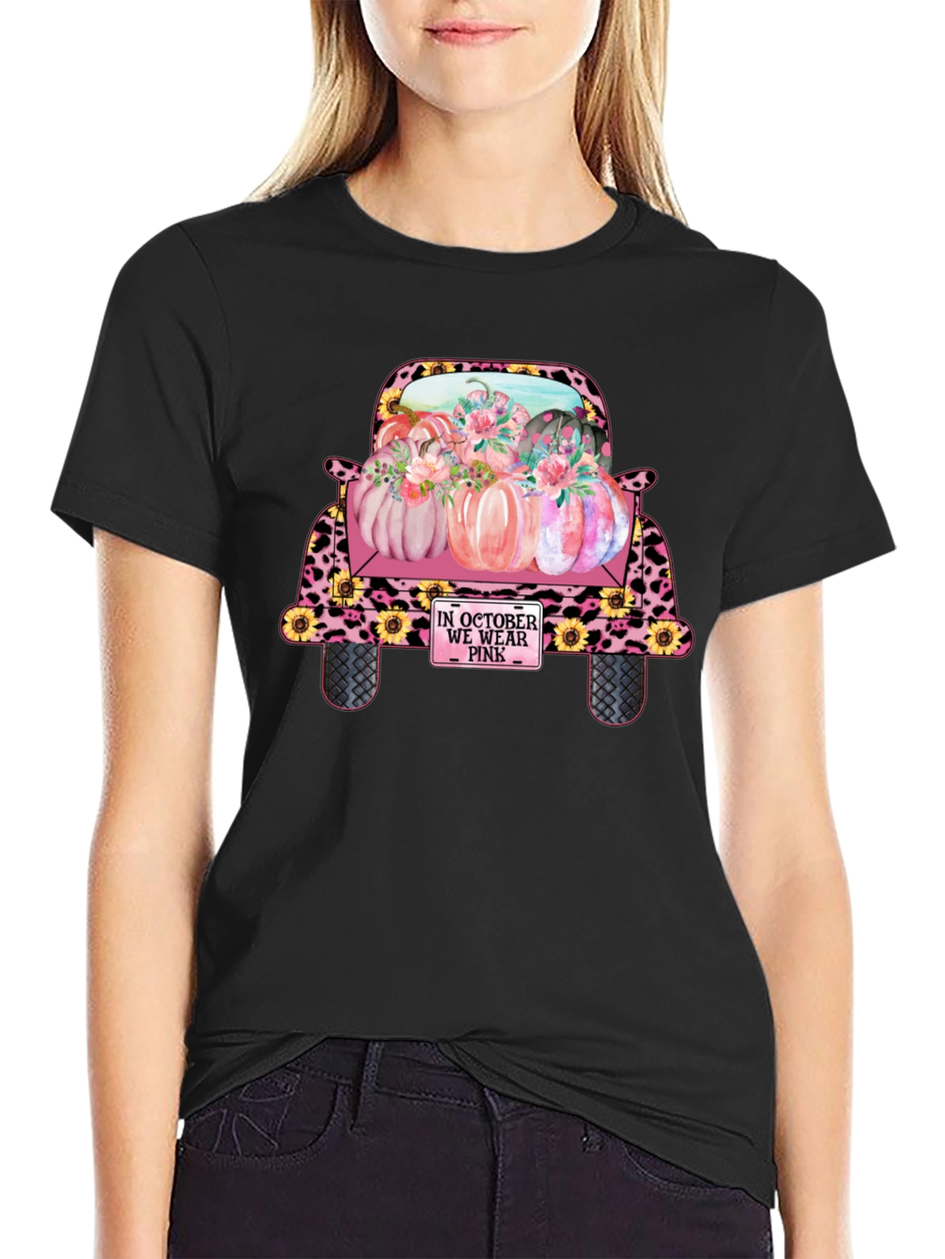 October We Wear Pink Truck T-Shirt