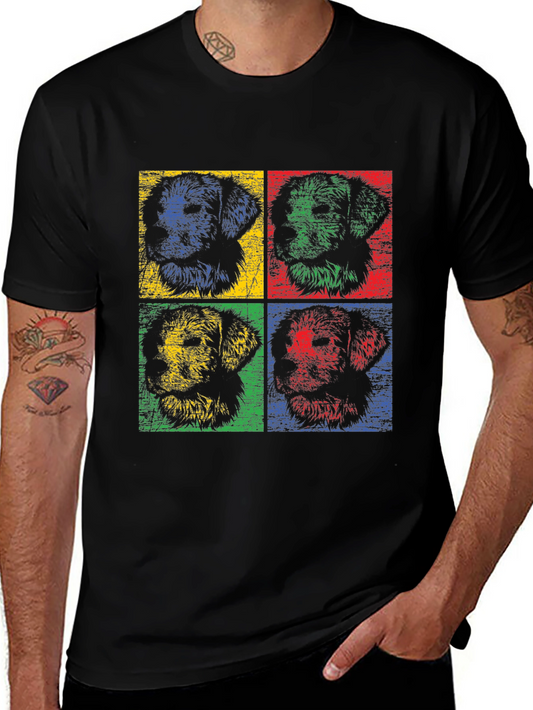 Pop Art Dog Graphic Tee - Stylish & Unique