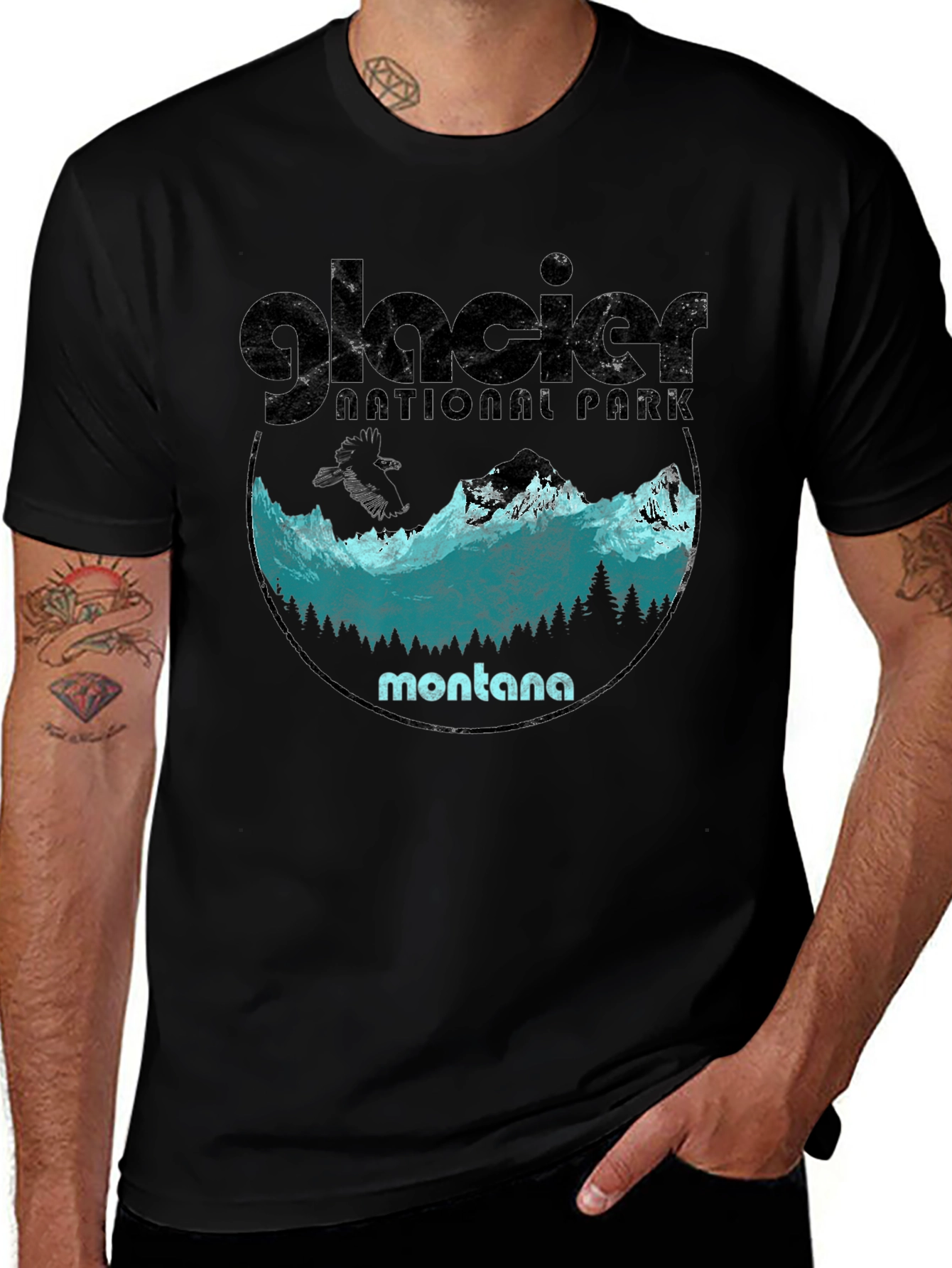 Glacier National Park Montana Graphic Tee