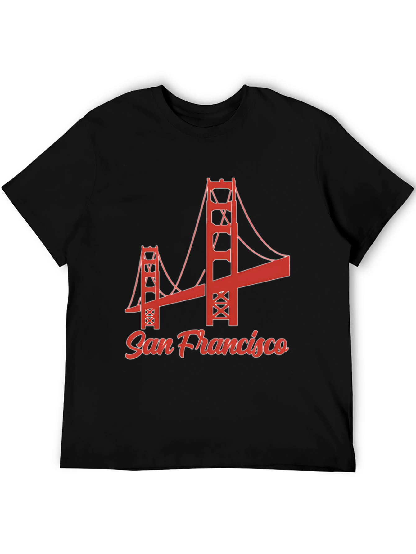 San Francisco Golden Gate Bridge Black Graphic Tee