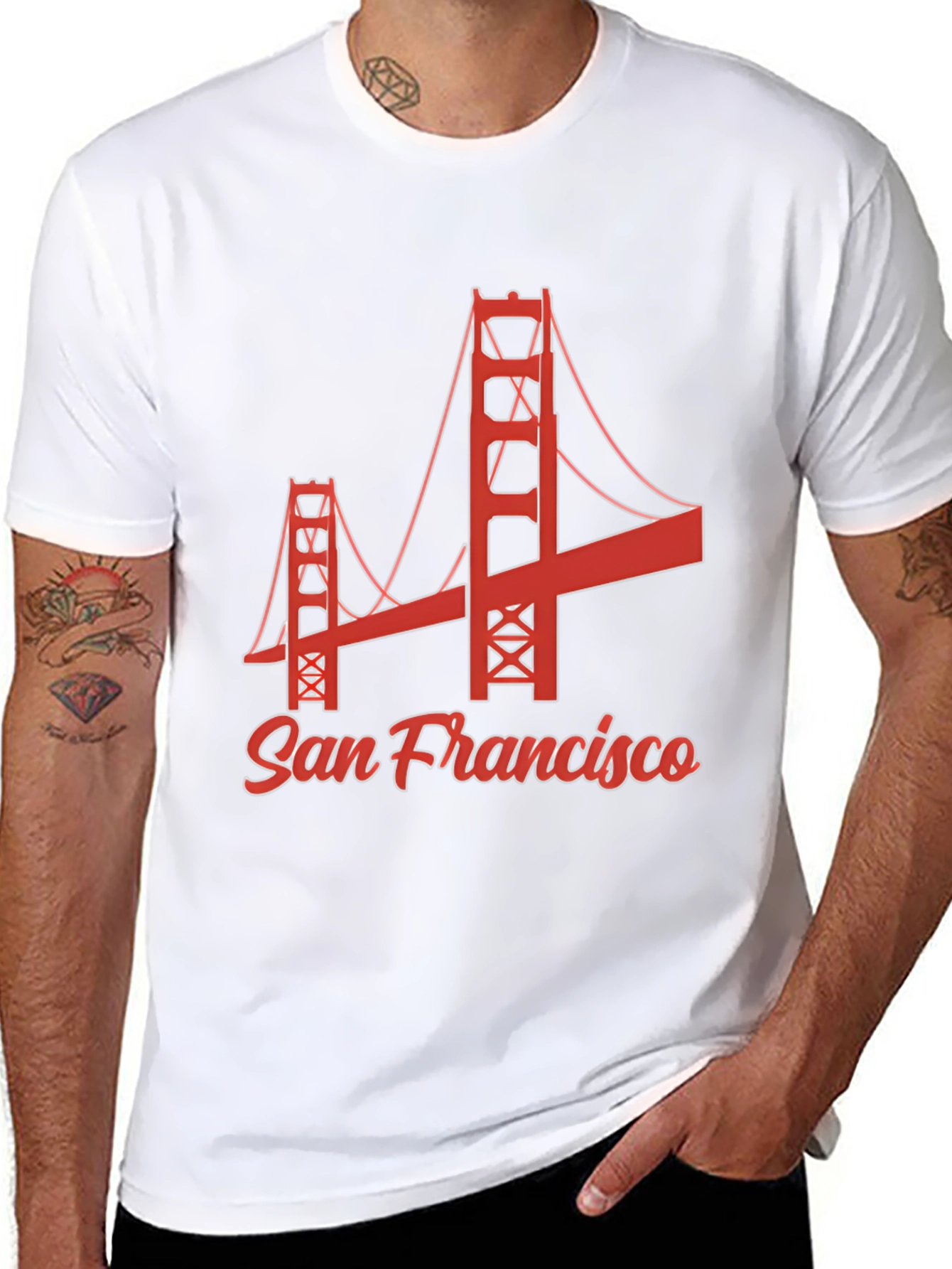 San Francisco Golden Gate Bridge Black Graphic Tee