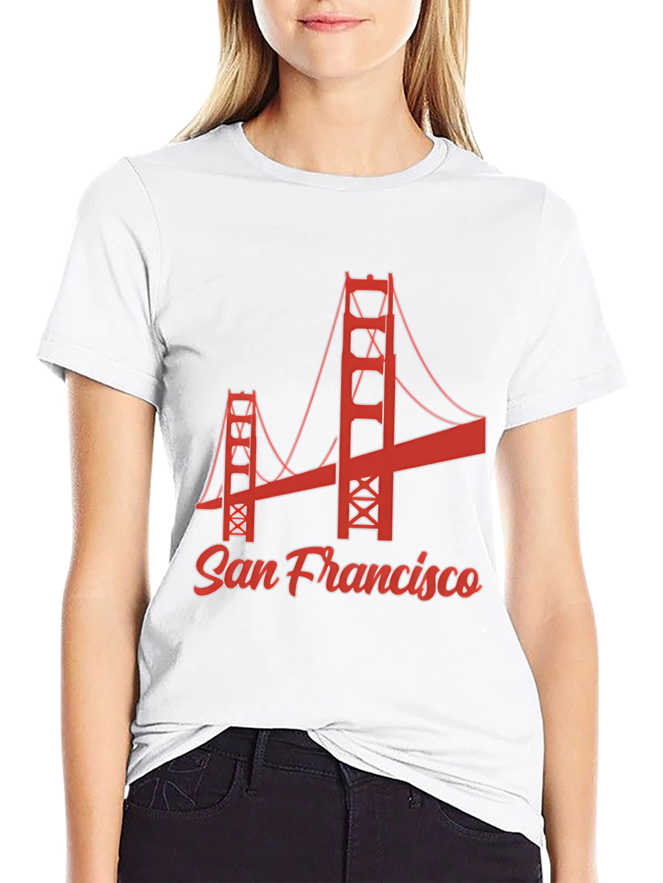 San Francisco Golden Gate Bridge Black Graphic Tee