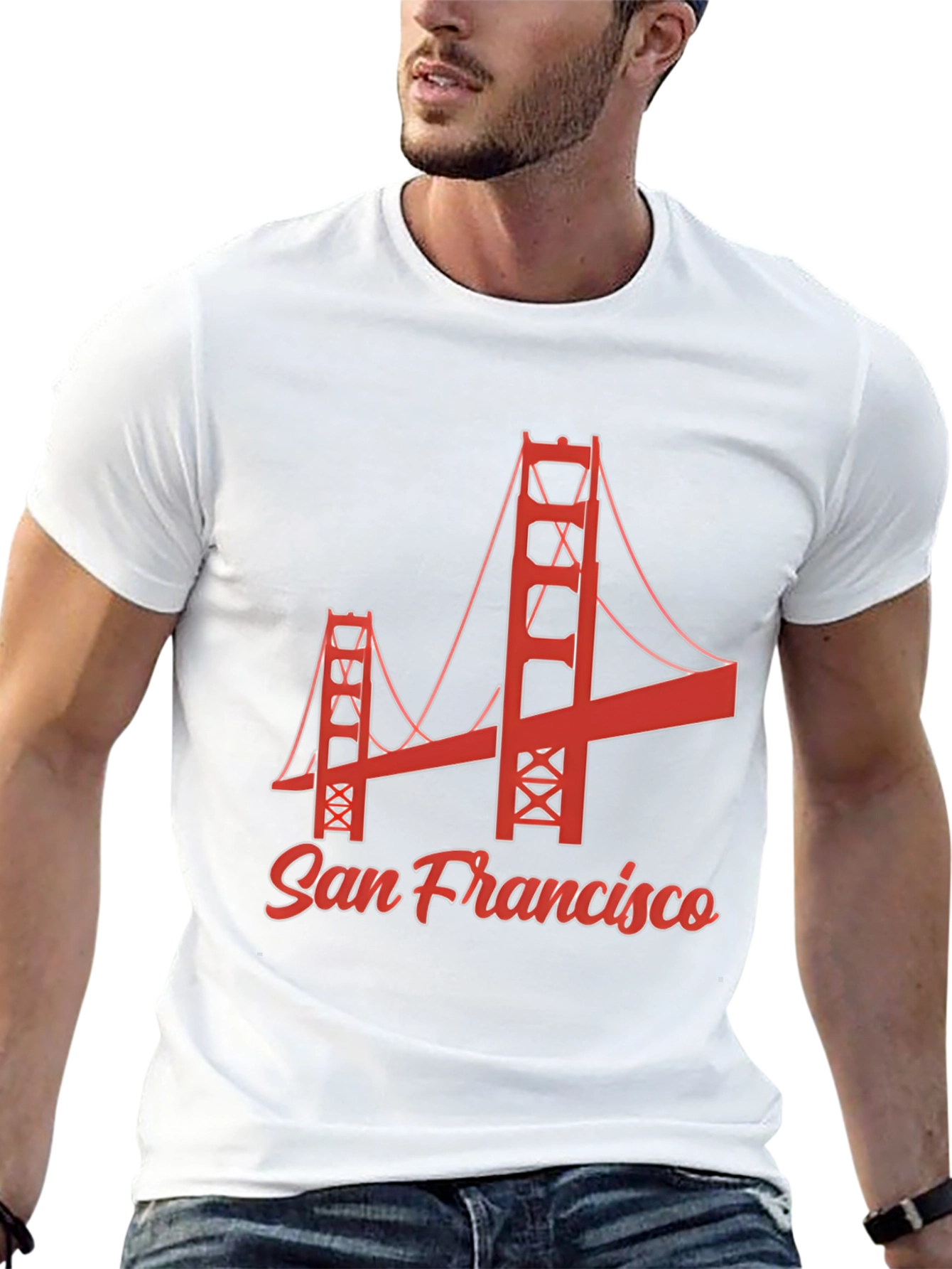 San Francisco Golden Gate Bridge Black Graphic Tee