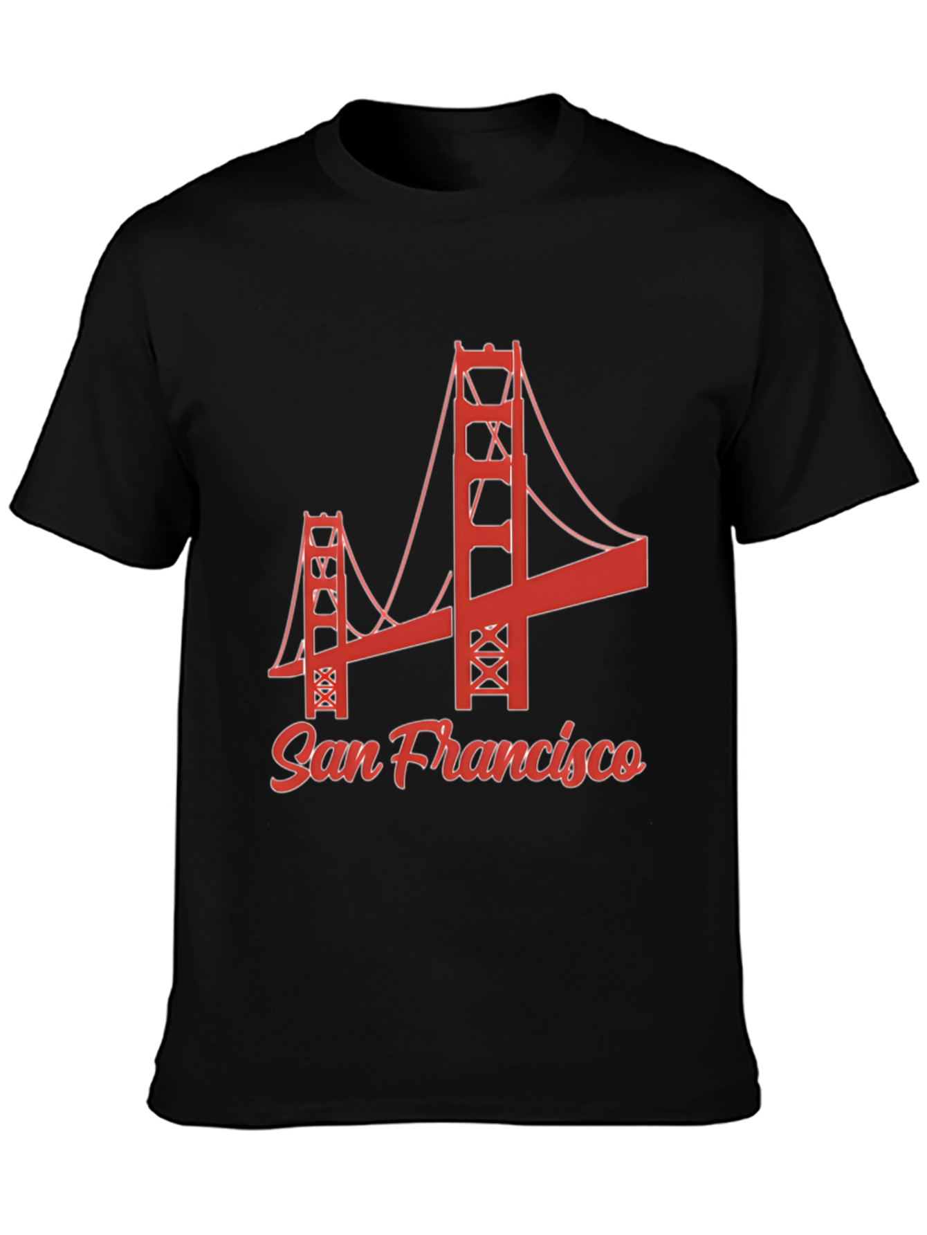 San Francisco Golden Gate Bridge Black Graphic Tee