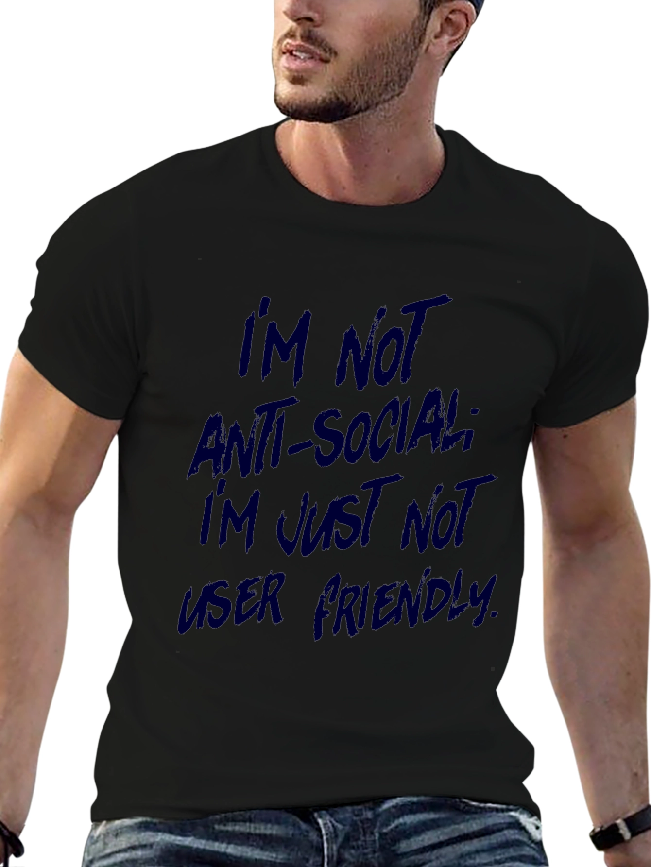 Im Not Anti-Social Tee - User Friendly Text