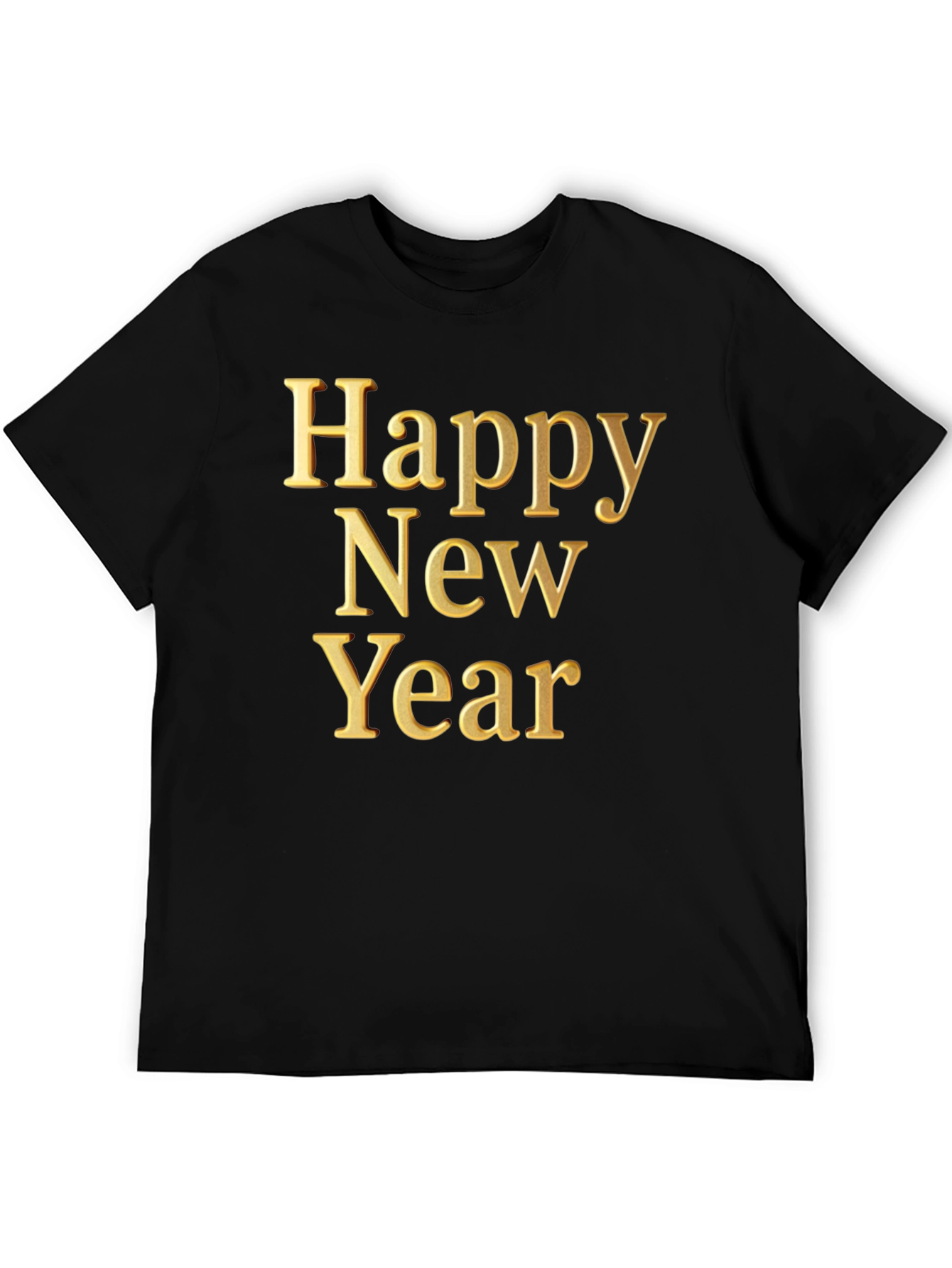 Happy New Year Graphic Tee - Black