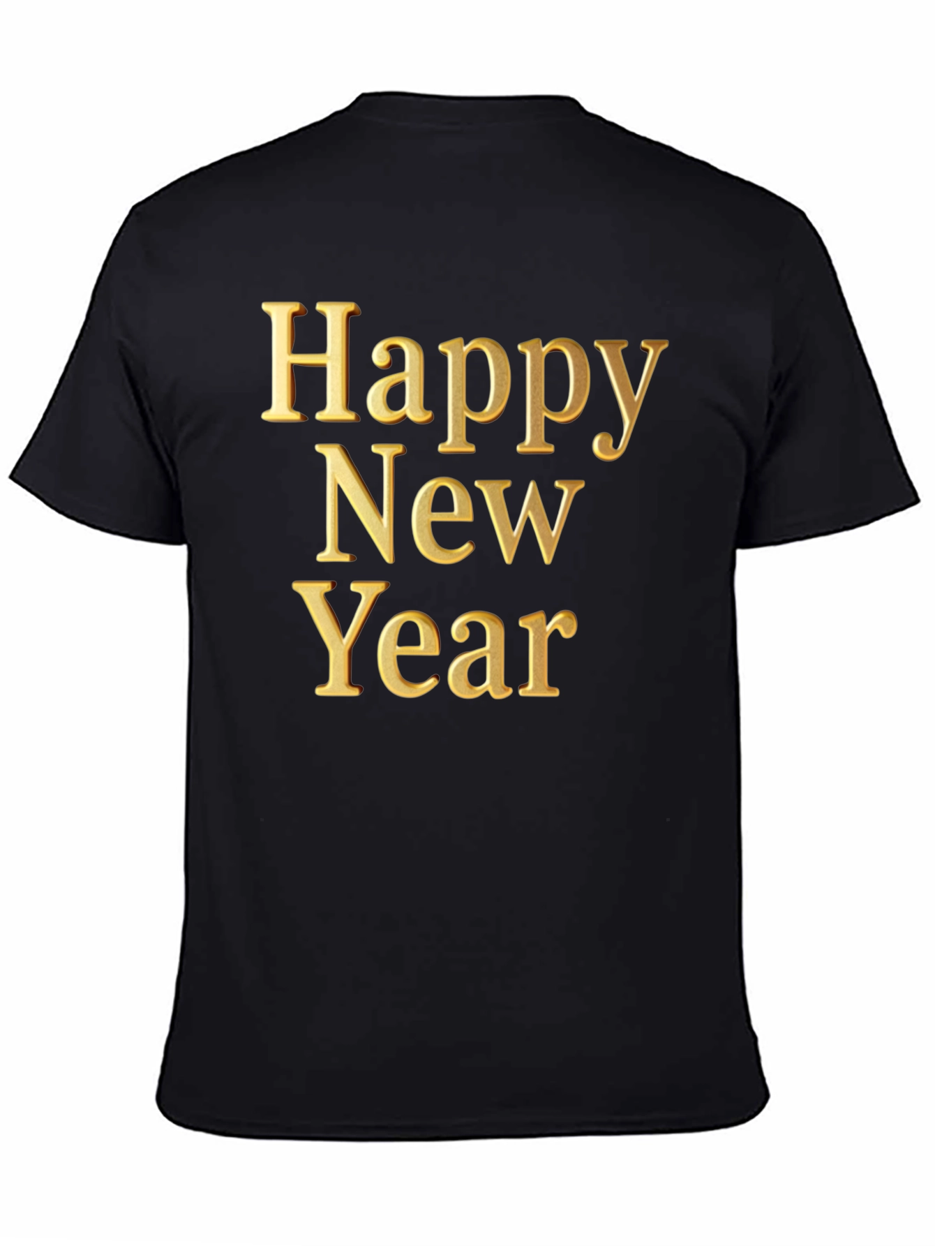 Happy New Year Graphic Tee - Black