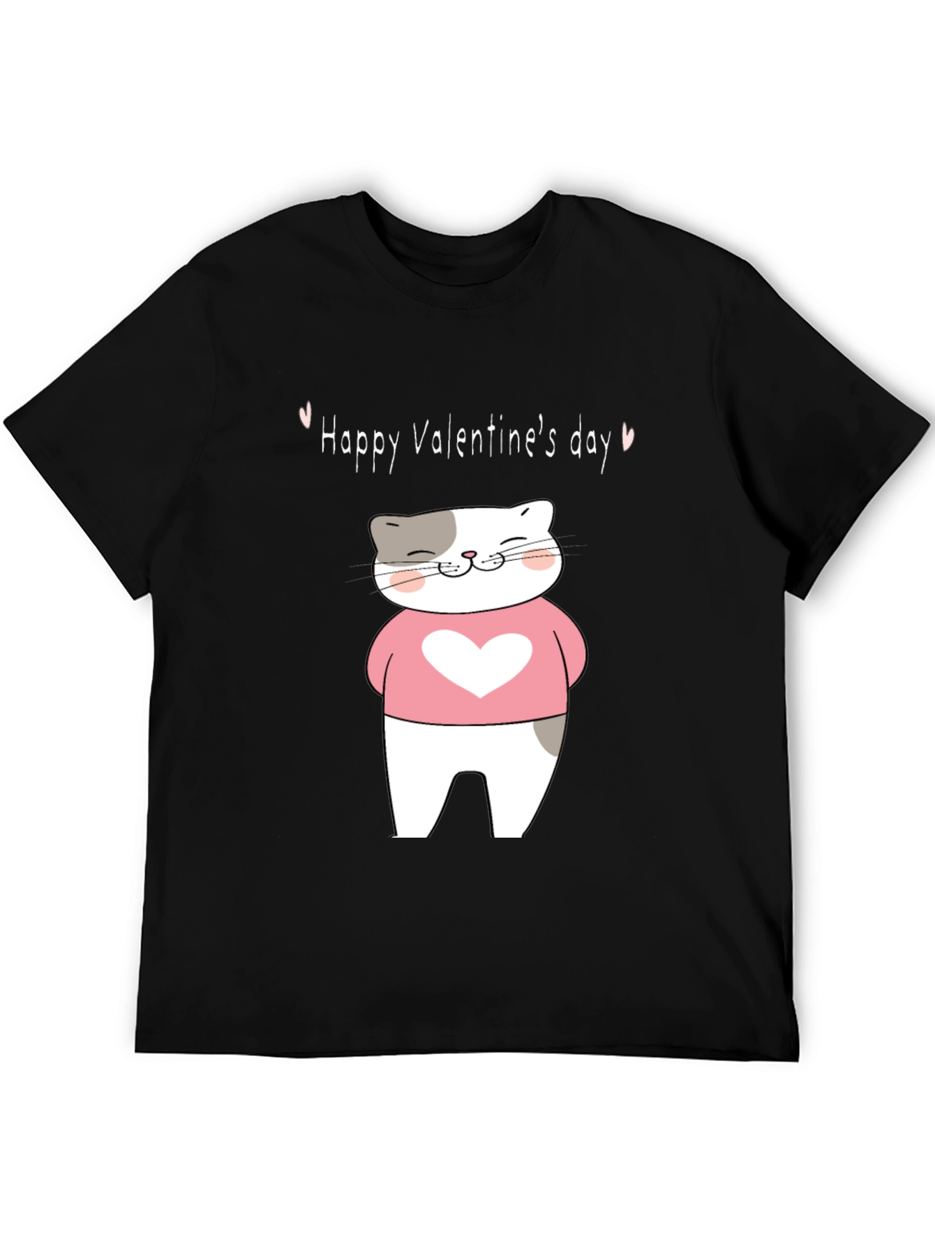 Valentines Day Cat Graphic T-Shirt