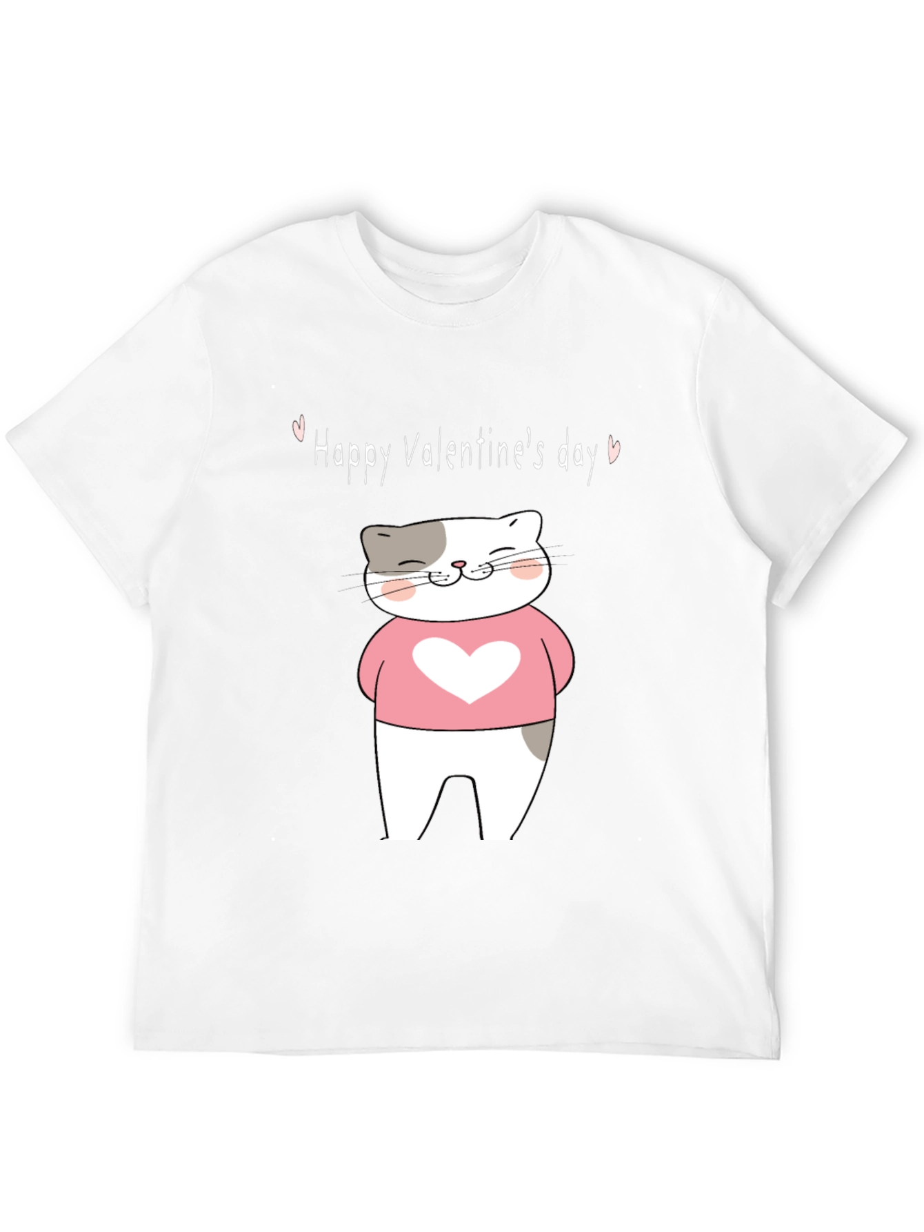 Valentines Day Cat Graphic T-Shirt