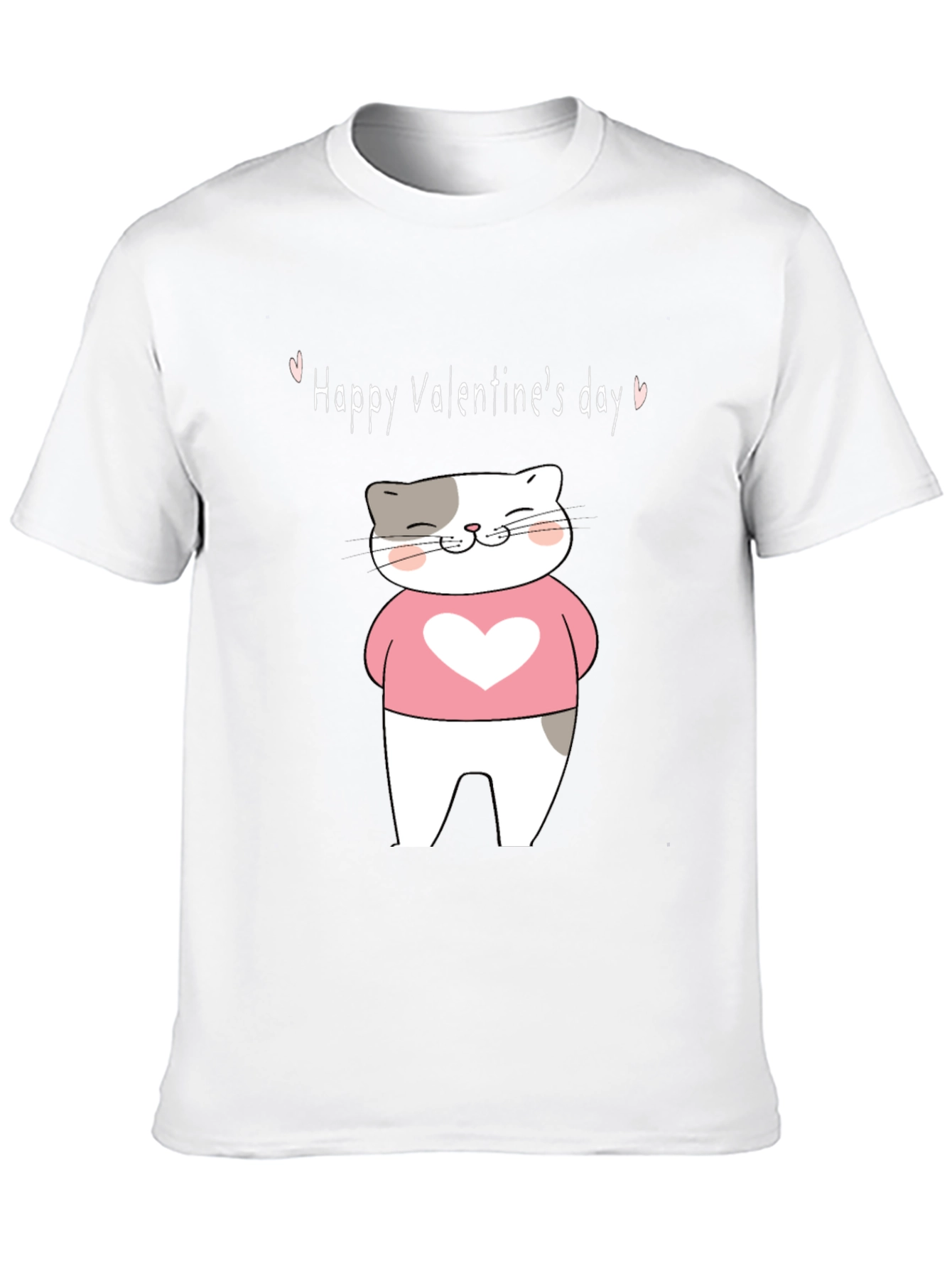 Valentines Day Cat Graphic T-Shirt