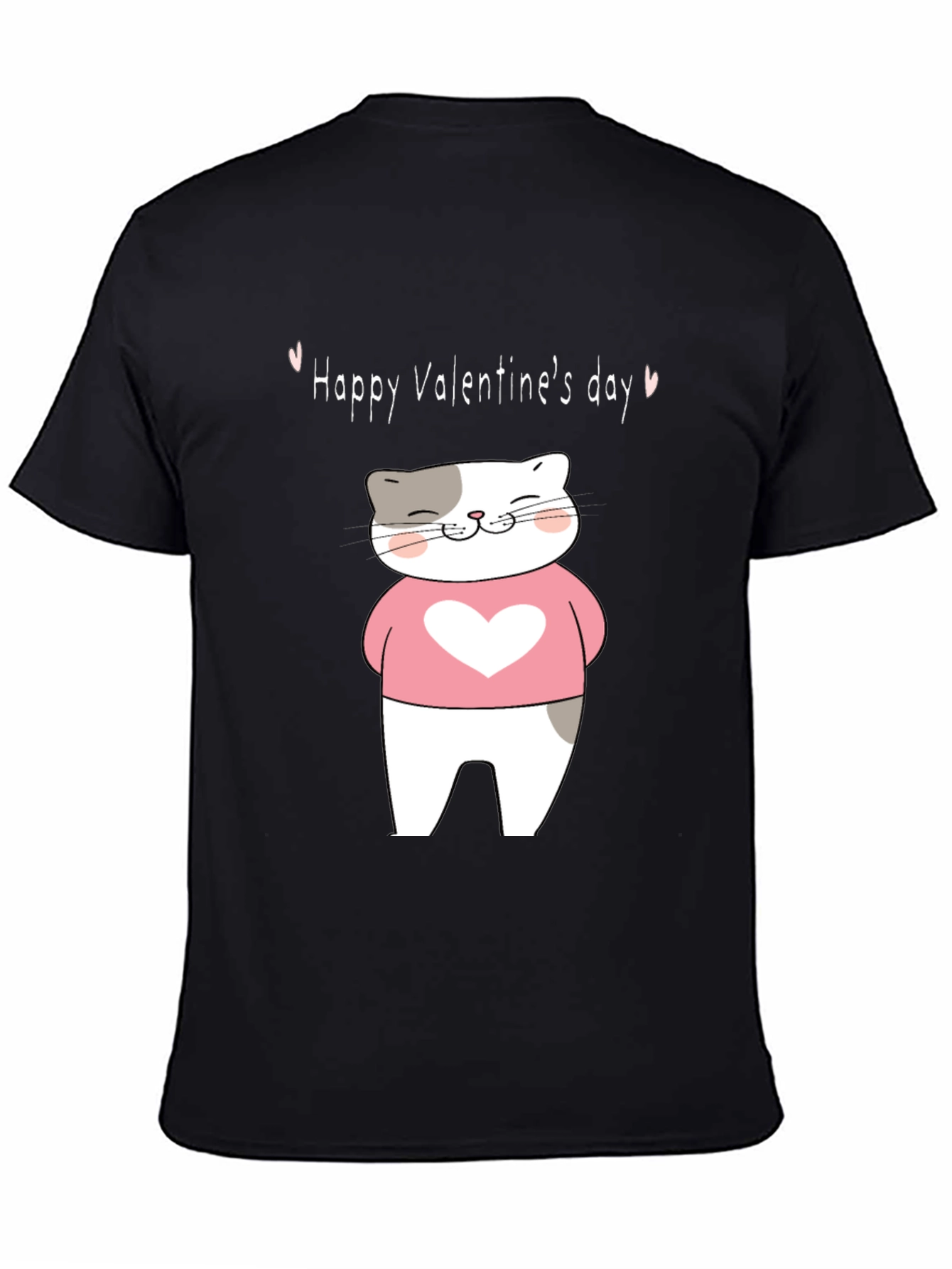 Valentines Day Cat Graphic T-Shirt