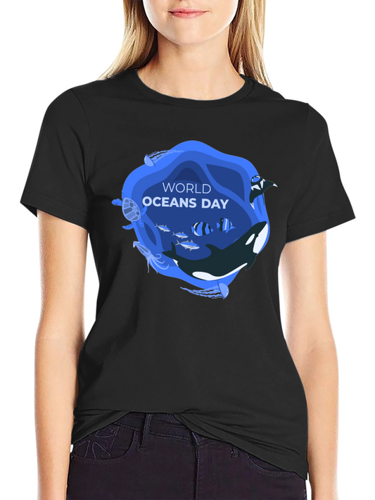 World Oceans Day T-Shirt - Black