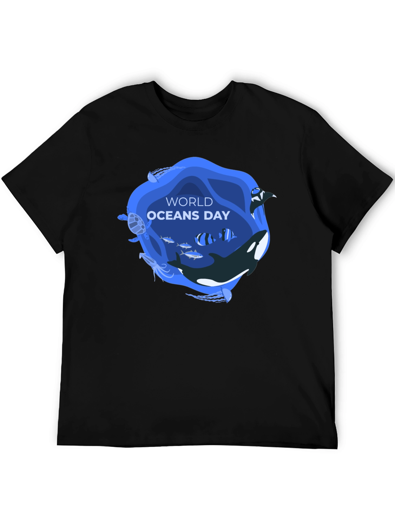 World Oceans Day T-Shirt - Black