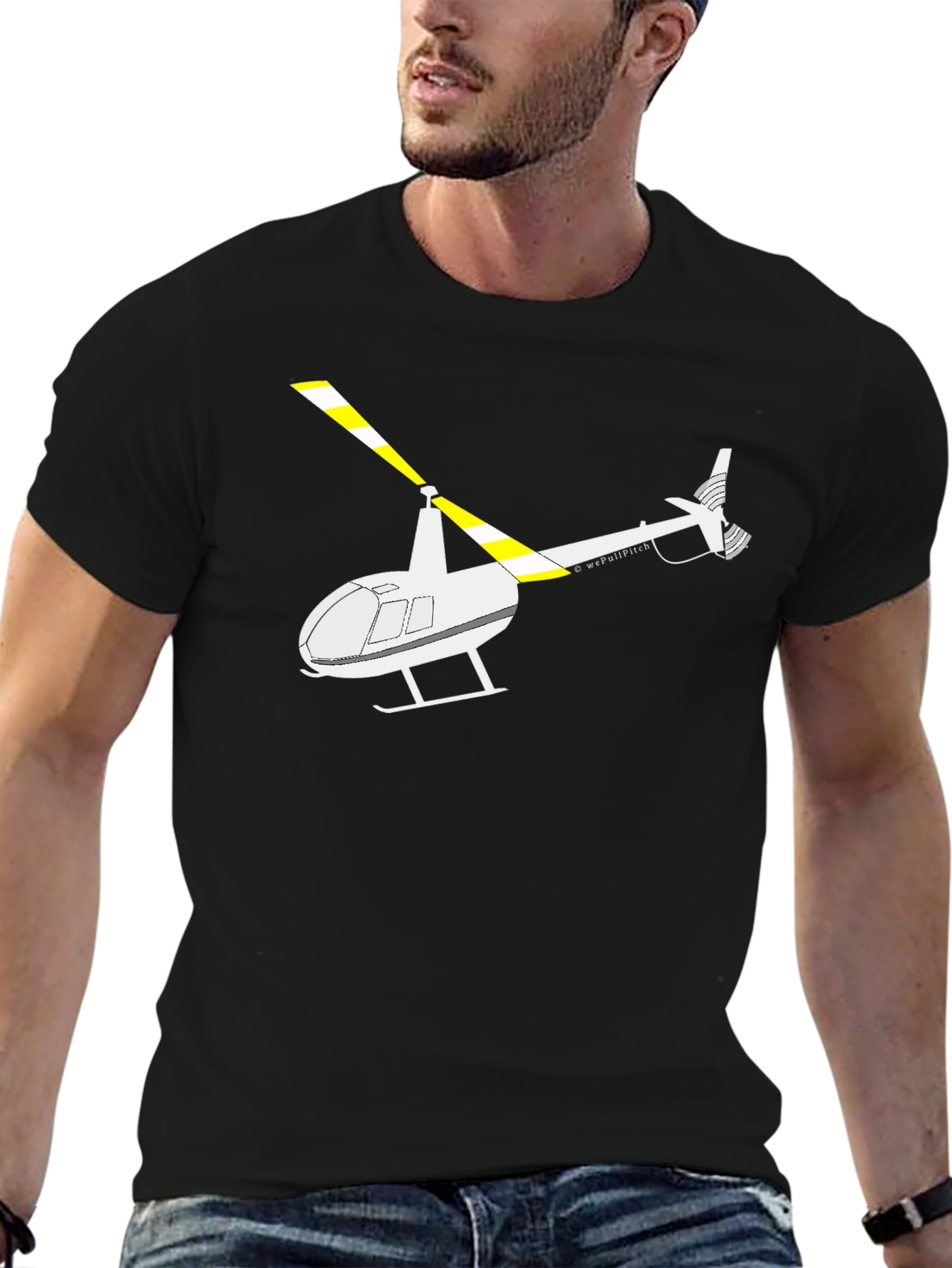 Helicopter Graphic T-Shirt - Aviation Enthusiast Apparel