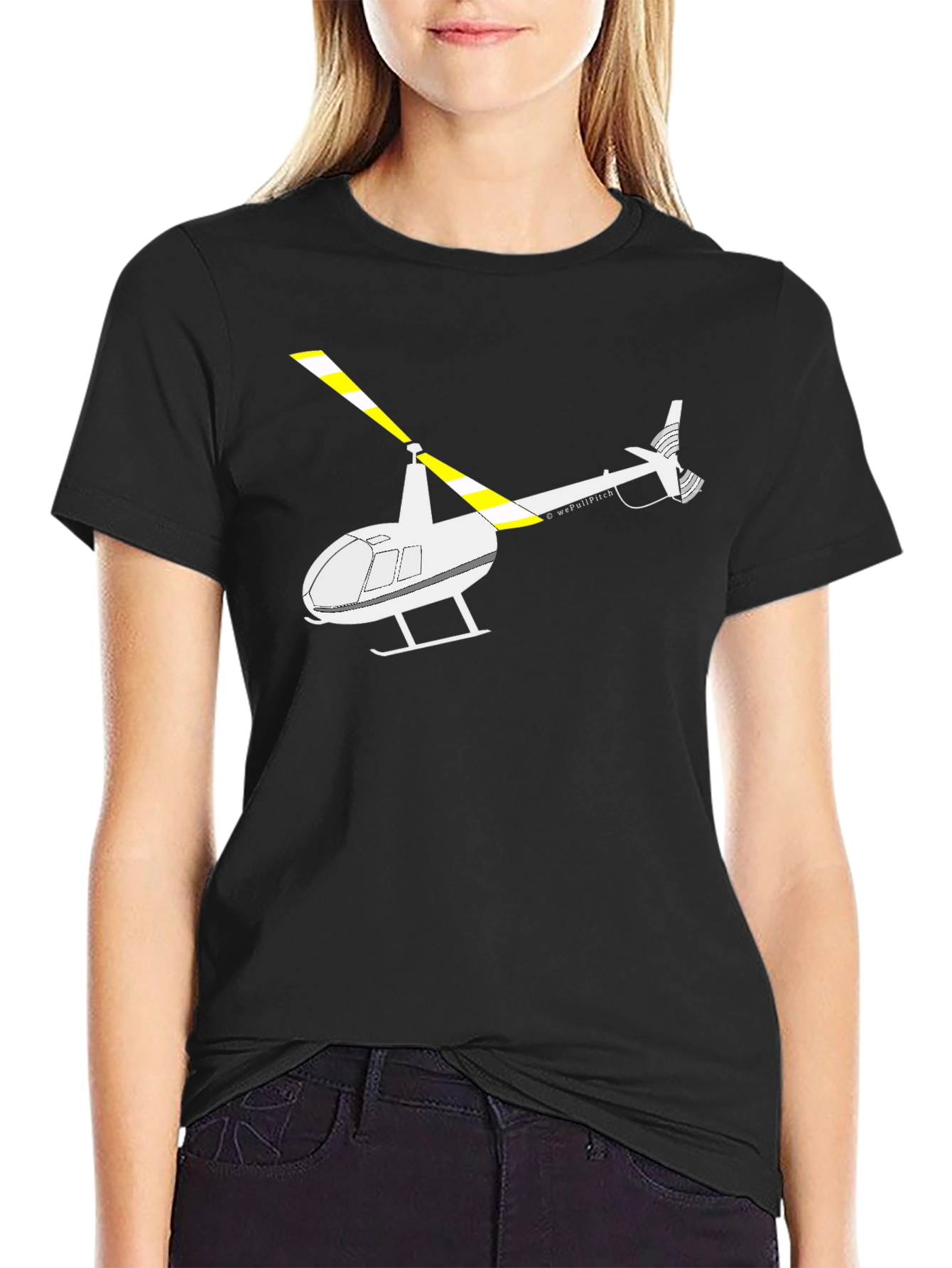 Helicopter Graphic T-Shirt - Aviation Enthusiast Apparel