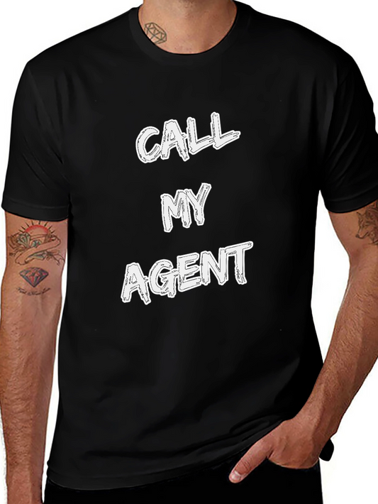Call My Agent Graphic Tee - Mens Black T-Shirt