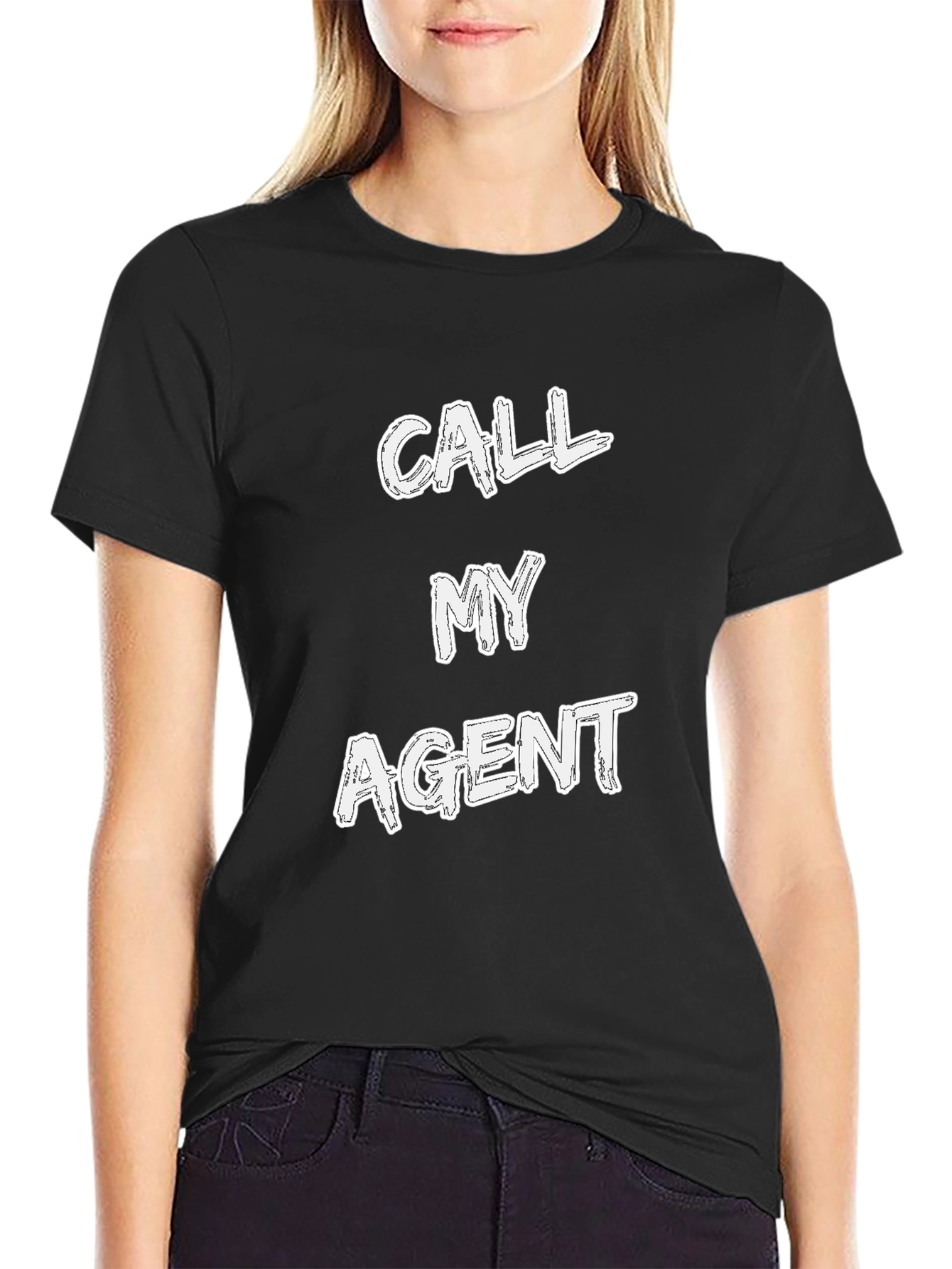 Call My Agent Graphic Tee - Mens Black T-Shirt