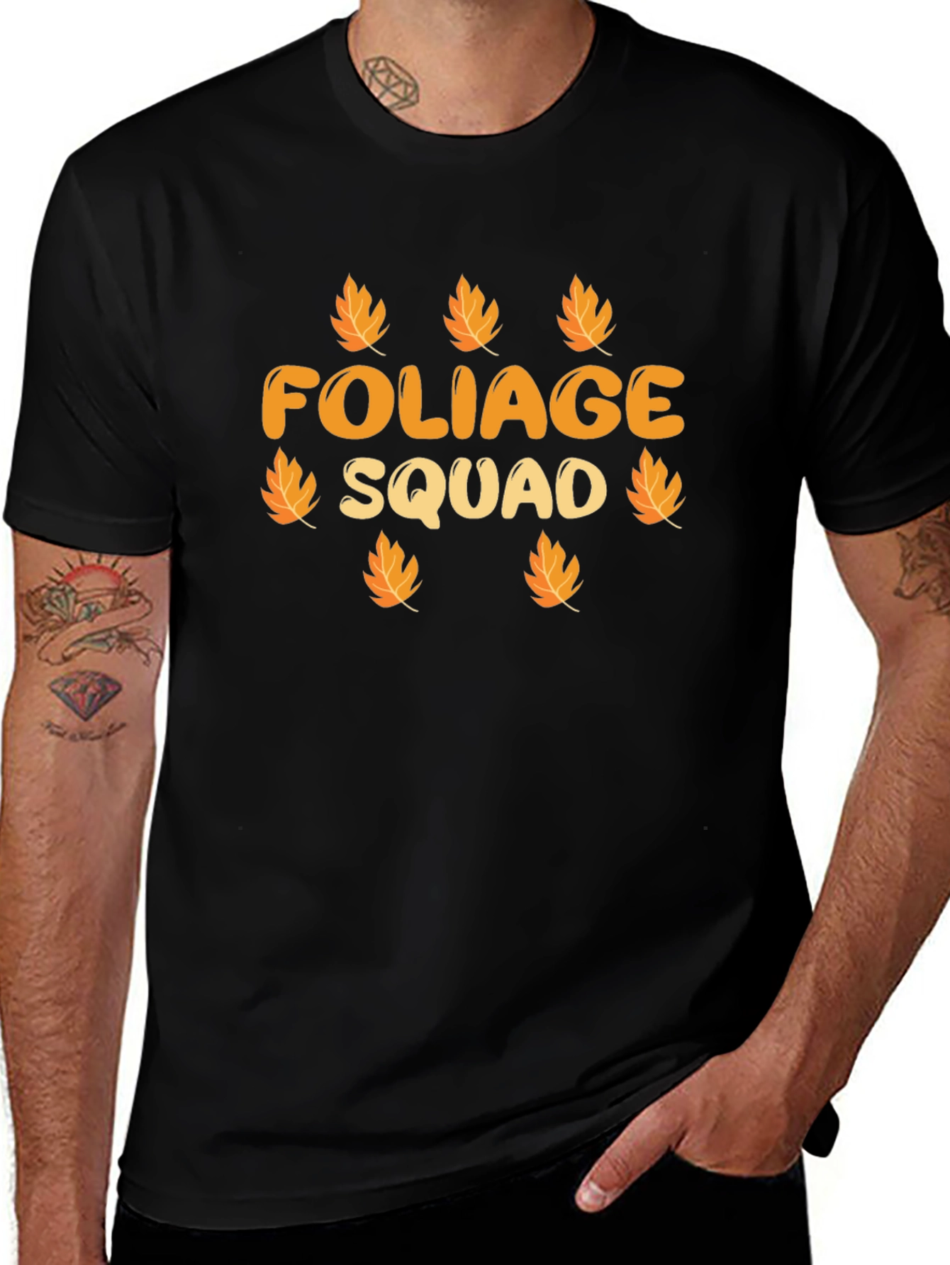 Foliage Squad Graphic T-Shirt - Fall Season Apparel