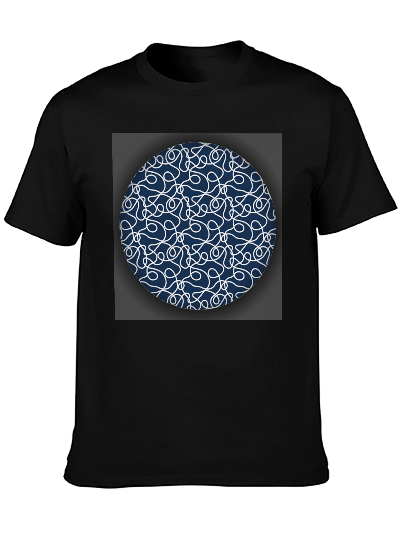 Abstract Circle Graphic Tee - Modern Casual Shirt