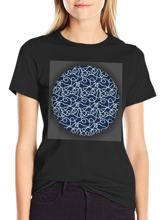 Abstract Circle Graphic Tee - Modern Casual Shirt