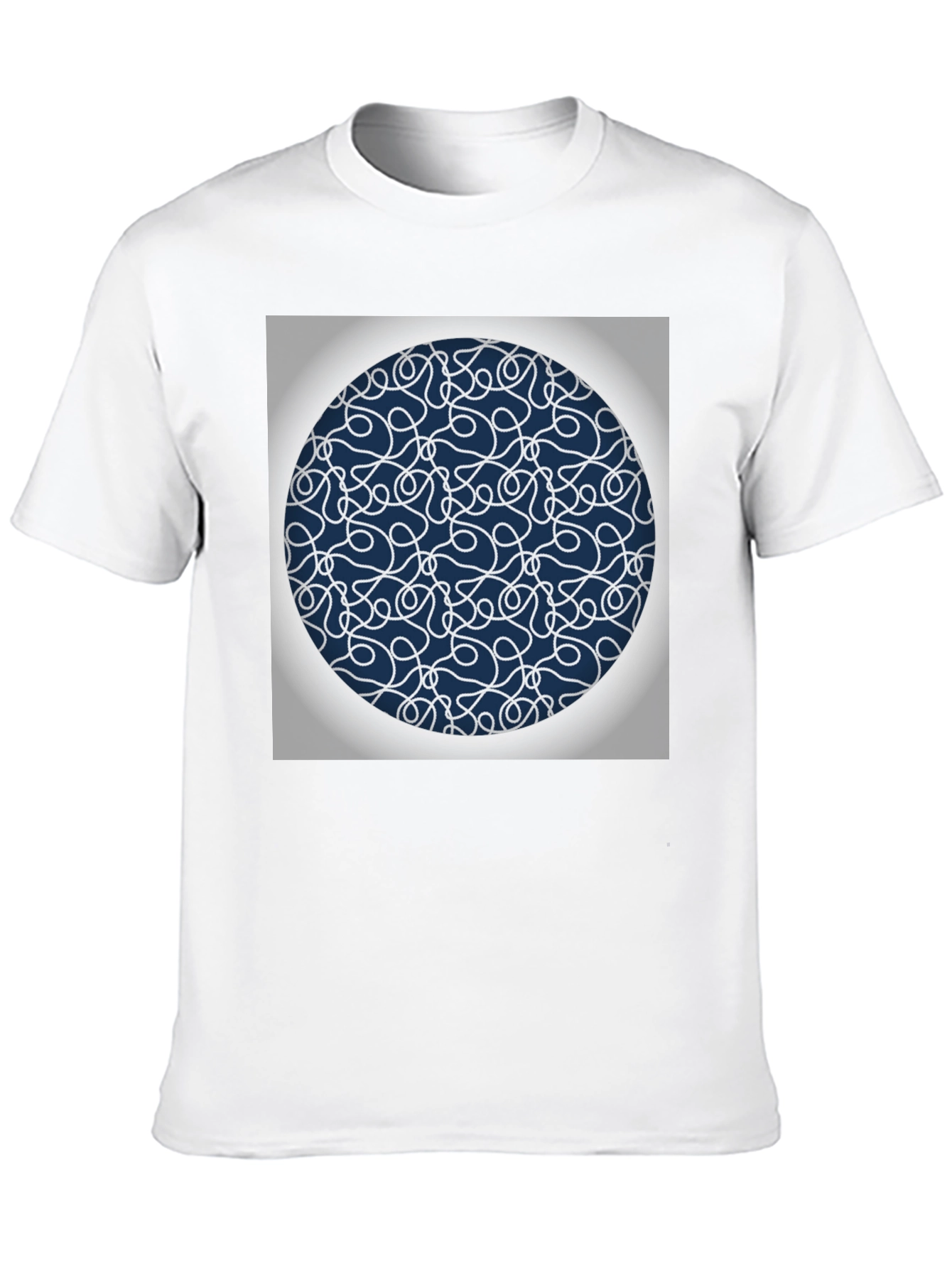 Abstract Circle Graphic Tee - Modern Casual Shirt