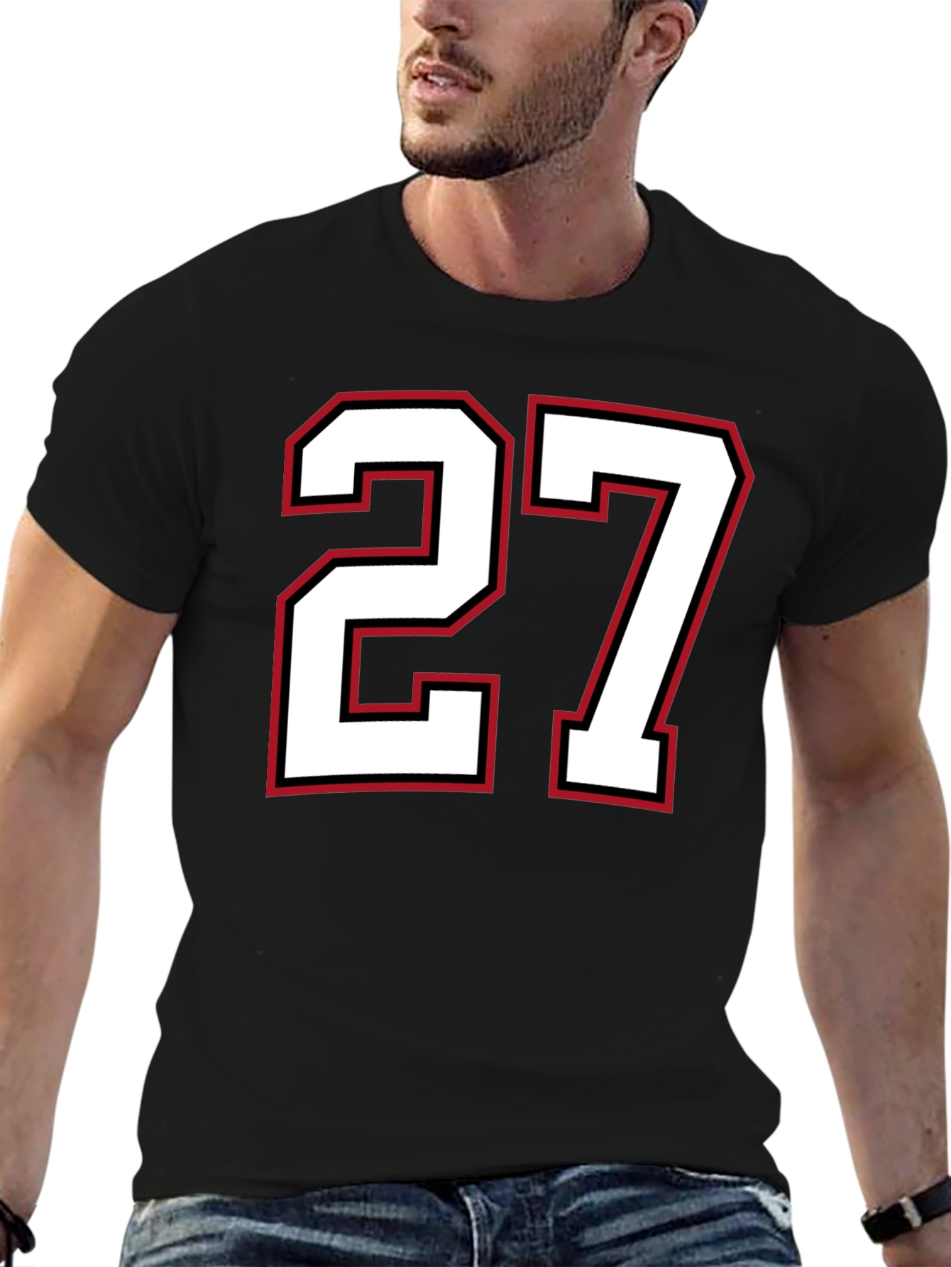 Number 27 Graphic T-Shirt - Stylish Team Spirit