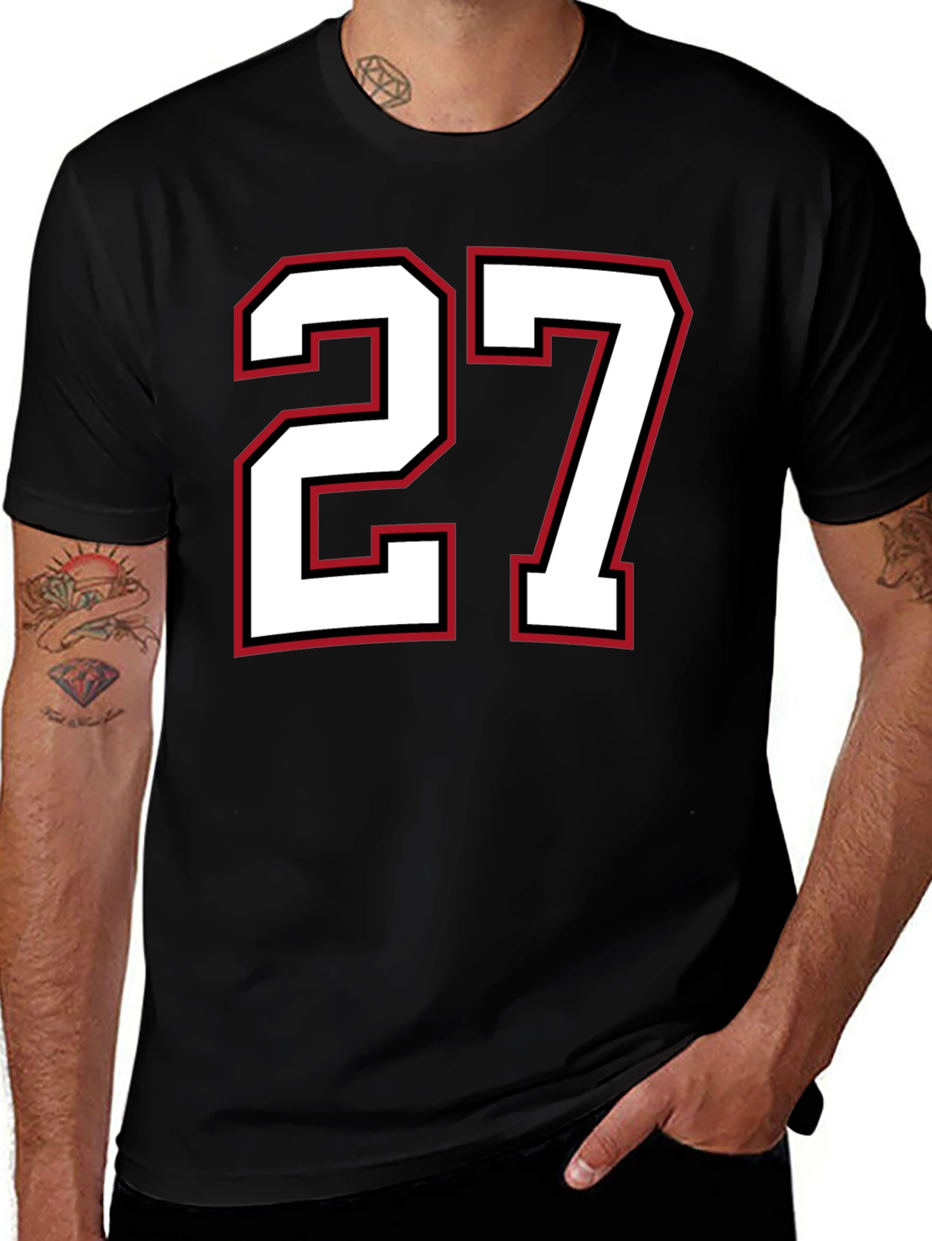 Number 27 Graphic T-Shirt - Stylish Team Spirit
