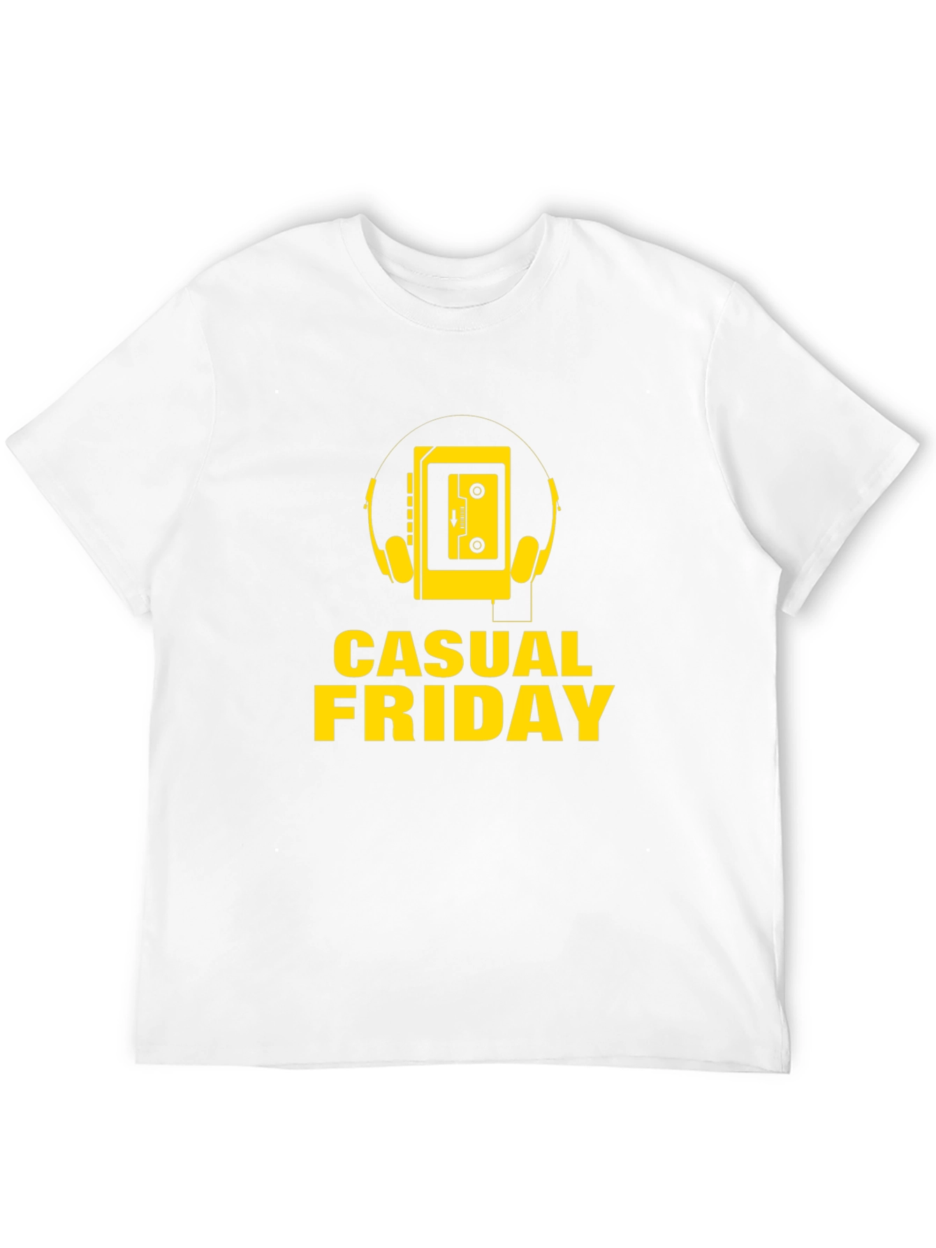 Casual Friday Graphic T-Shirt - Retro Walkman Design
