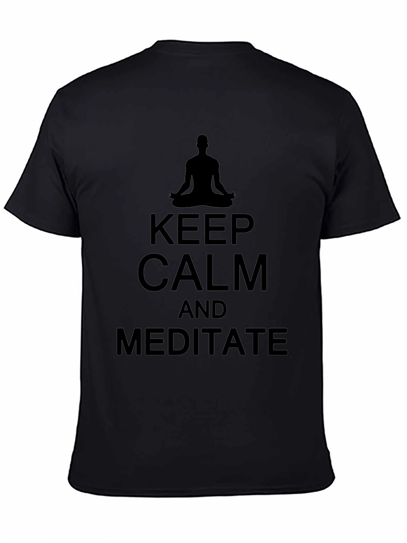 Keep Calm and Meditate Black T-Shirt