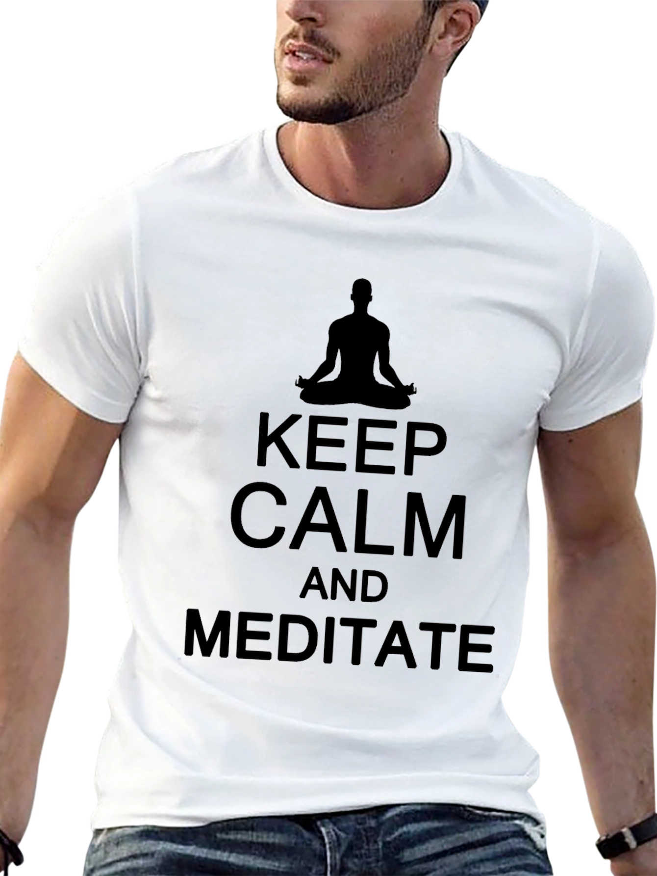 Keep Calm and Meditate Black T-Shirt