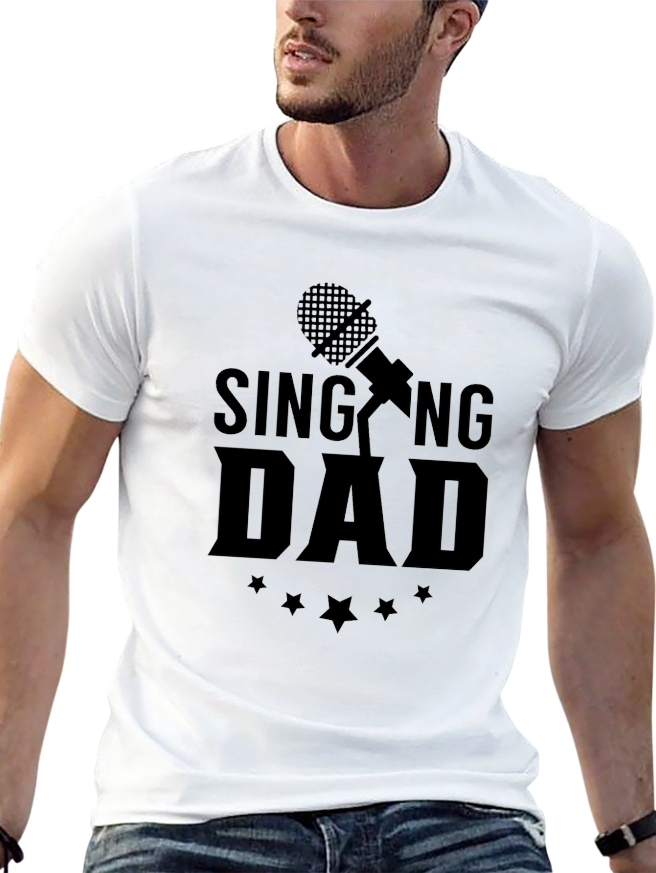 Singing Dad Black Graphic Tee