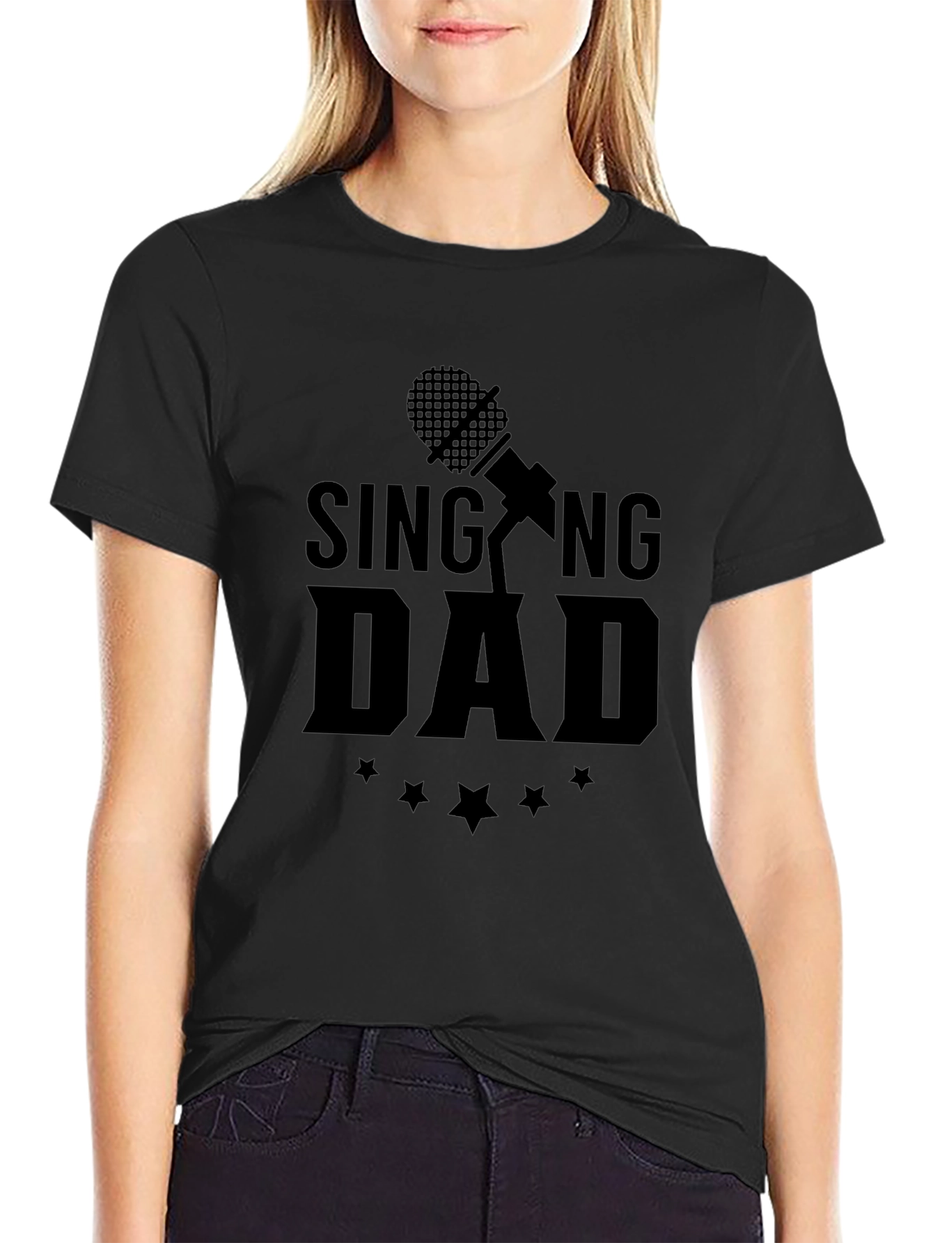 Singing Dad Black Graphic Tee