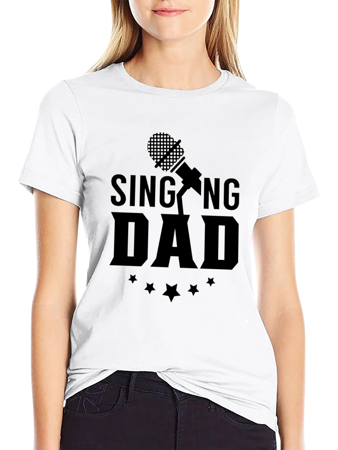 Singing Dad Black Graphic Tee