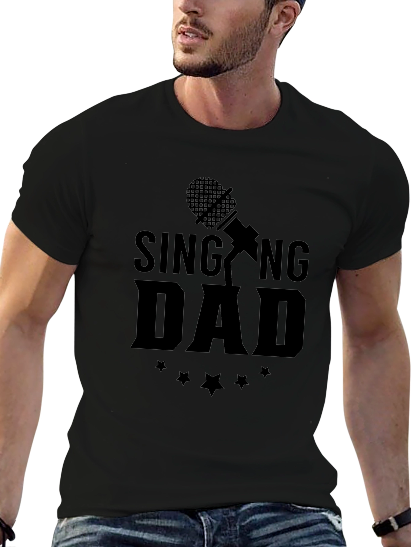 Singing Dad Black Graphic Tee