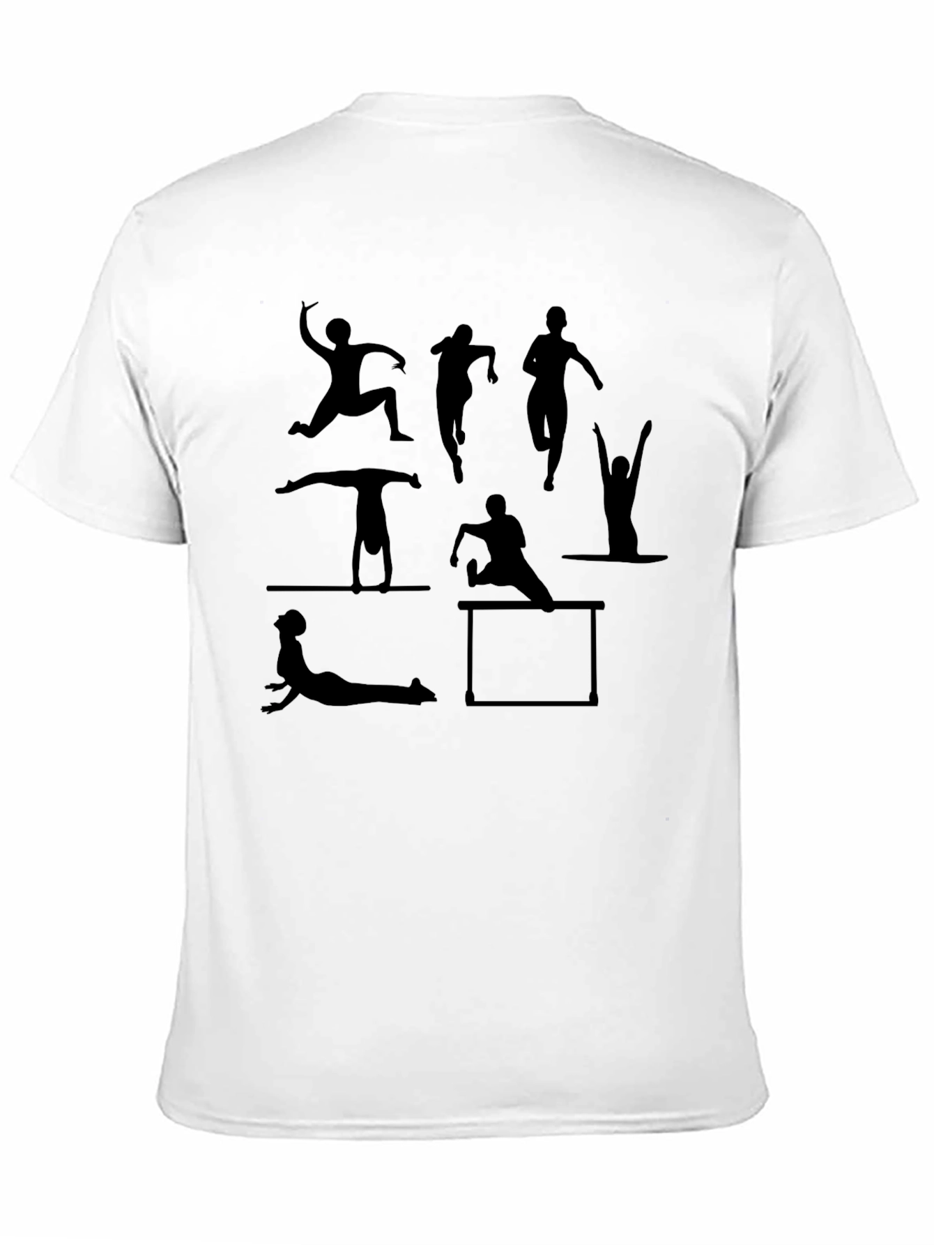 Athletic Silhouettes Black Graphic T-Shirt