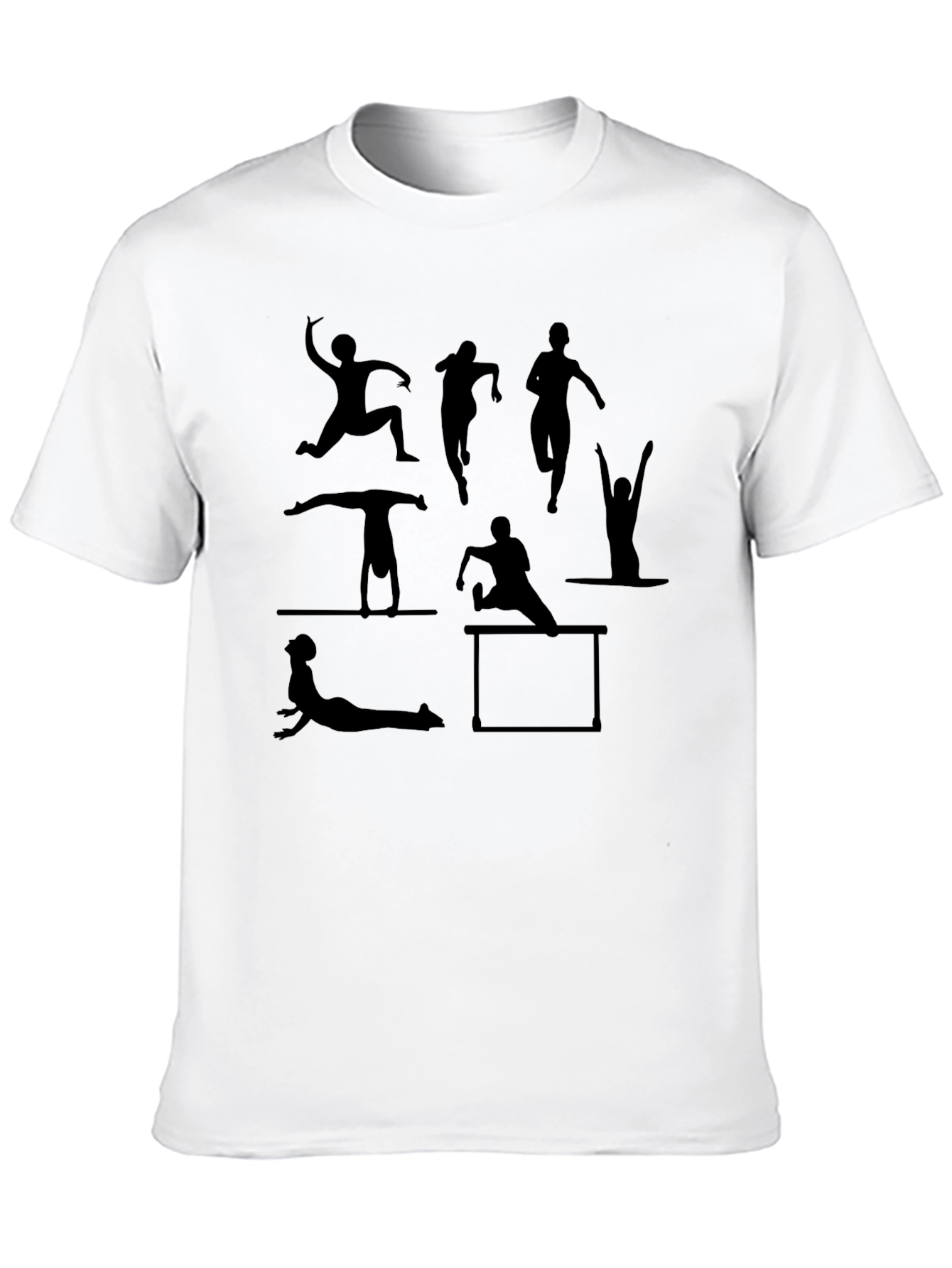Athletic Silhouettes Black Graphic T-Shirt